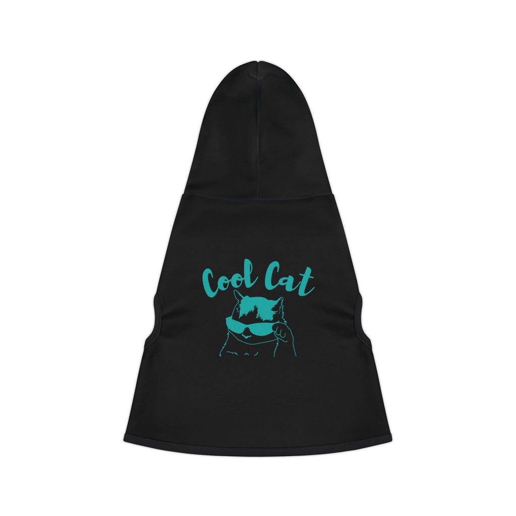 Pet Hoodie - "Cool Cat" Graphic Hooded Dog & Cat Sweatshirt for Small Pets