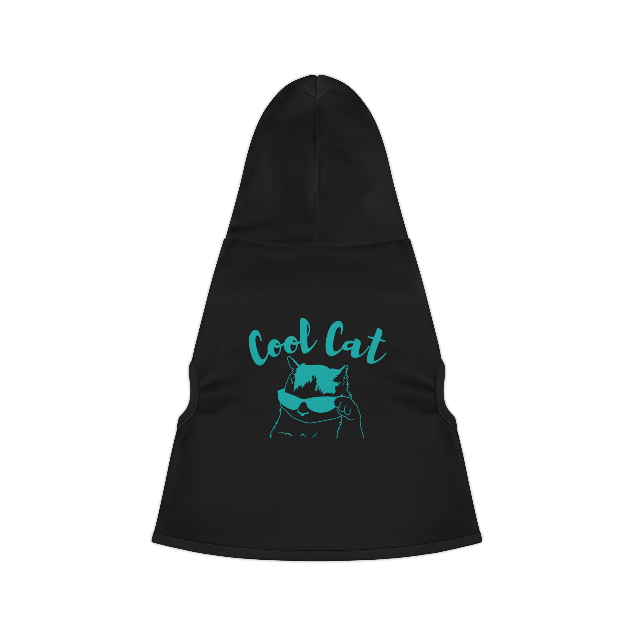 Pet Hoodie - "Cool Cat" Graphic Hooded Dog & Cat Sweatshirt for Small Pets