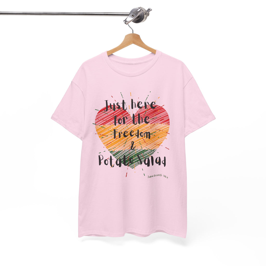 Heart Freedom T-Shirt – "Just Here for the Freedom" Inspirational Graphic Tee
