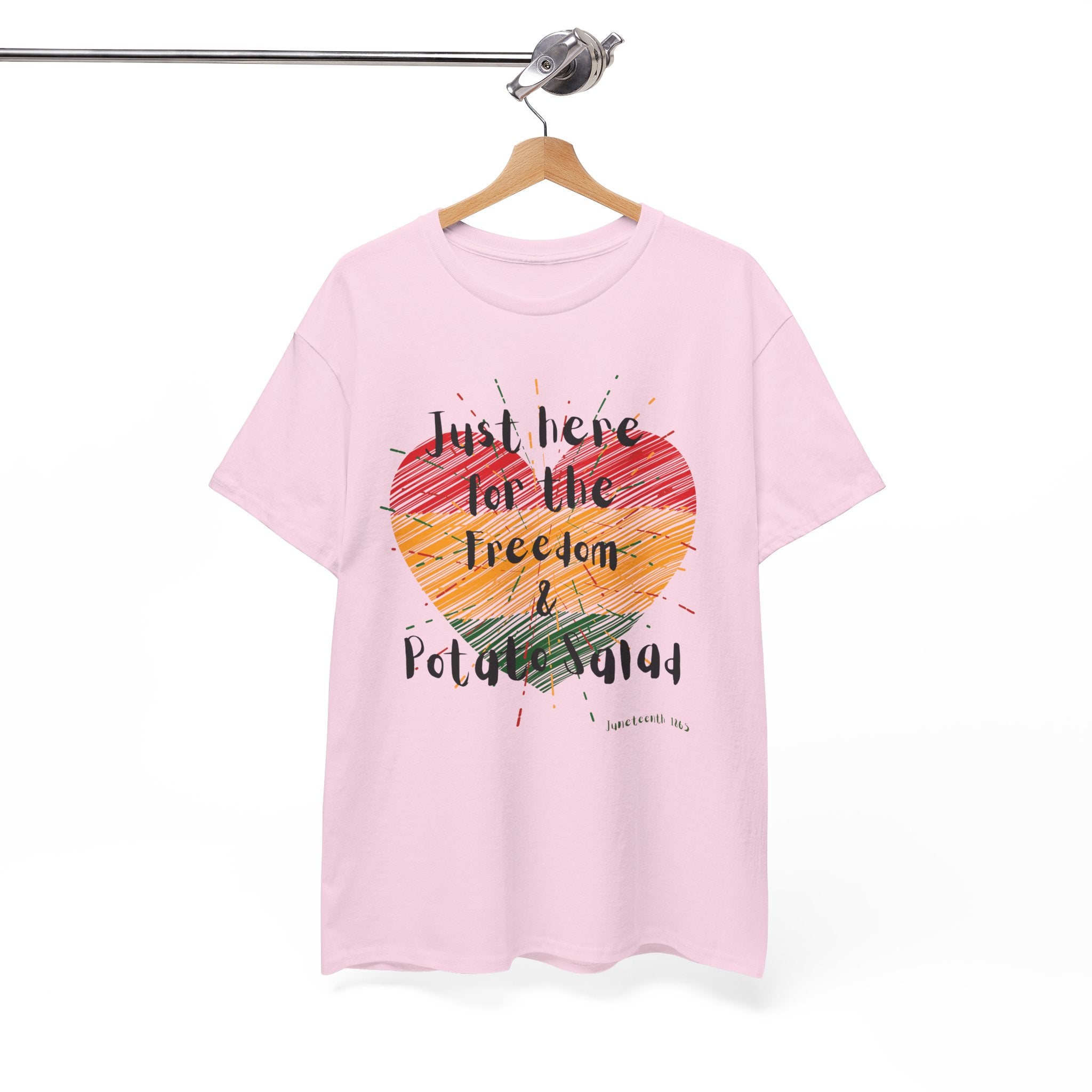 Heart Freedom T-Shirt – "Just Here for the Freedom" Inspirational Graphic Tee