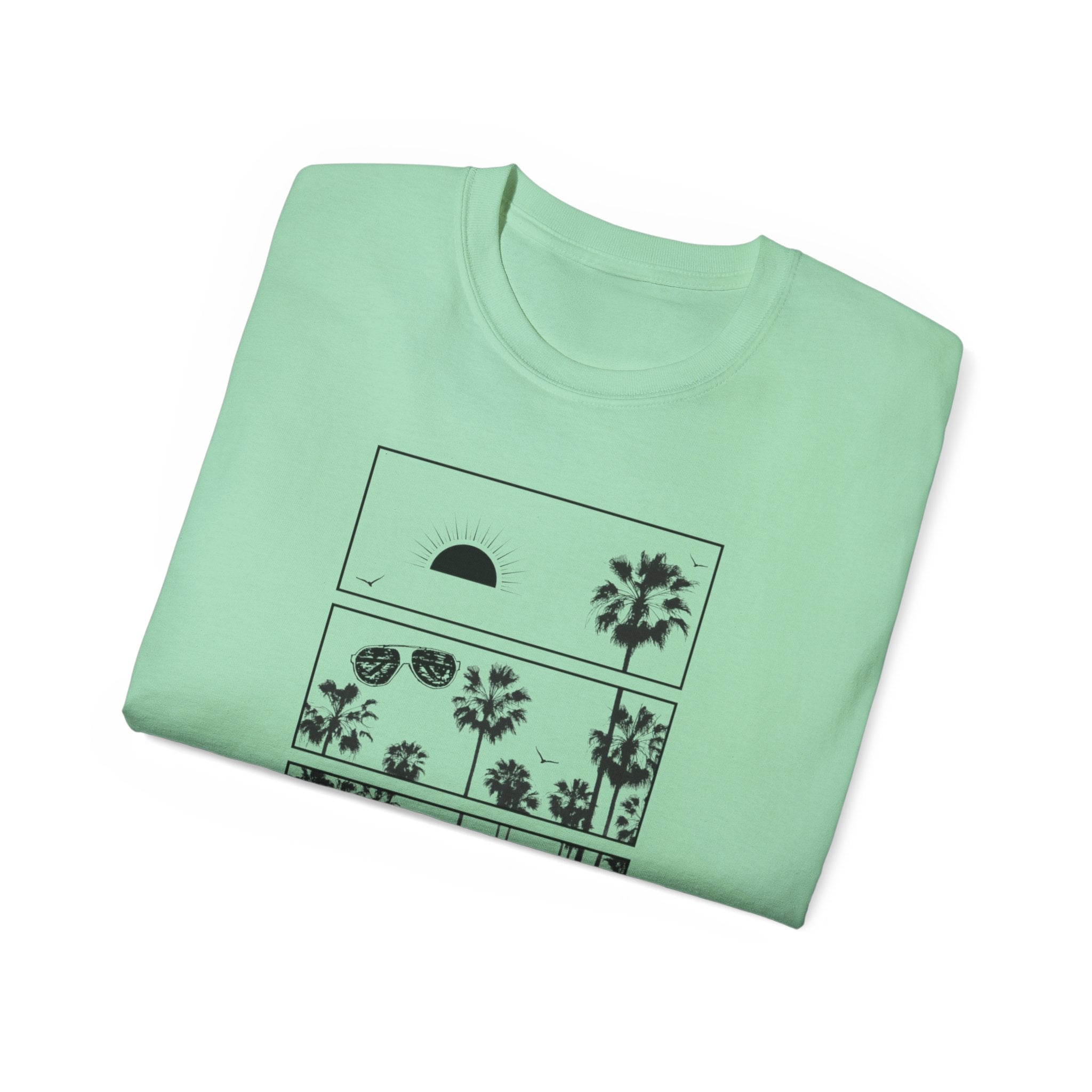Vacation Loading T‑Shirt — Retro Palm & Sunset Graphic Tee