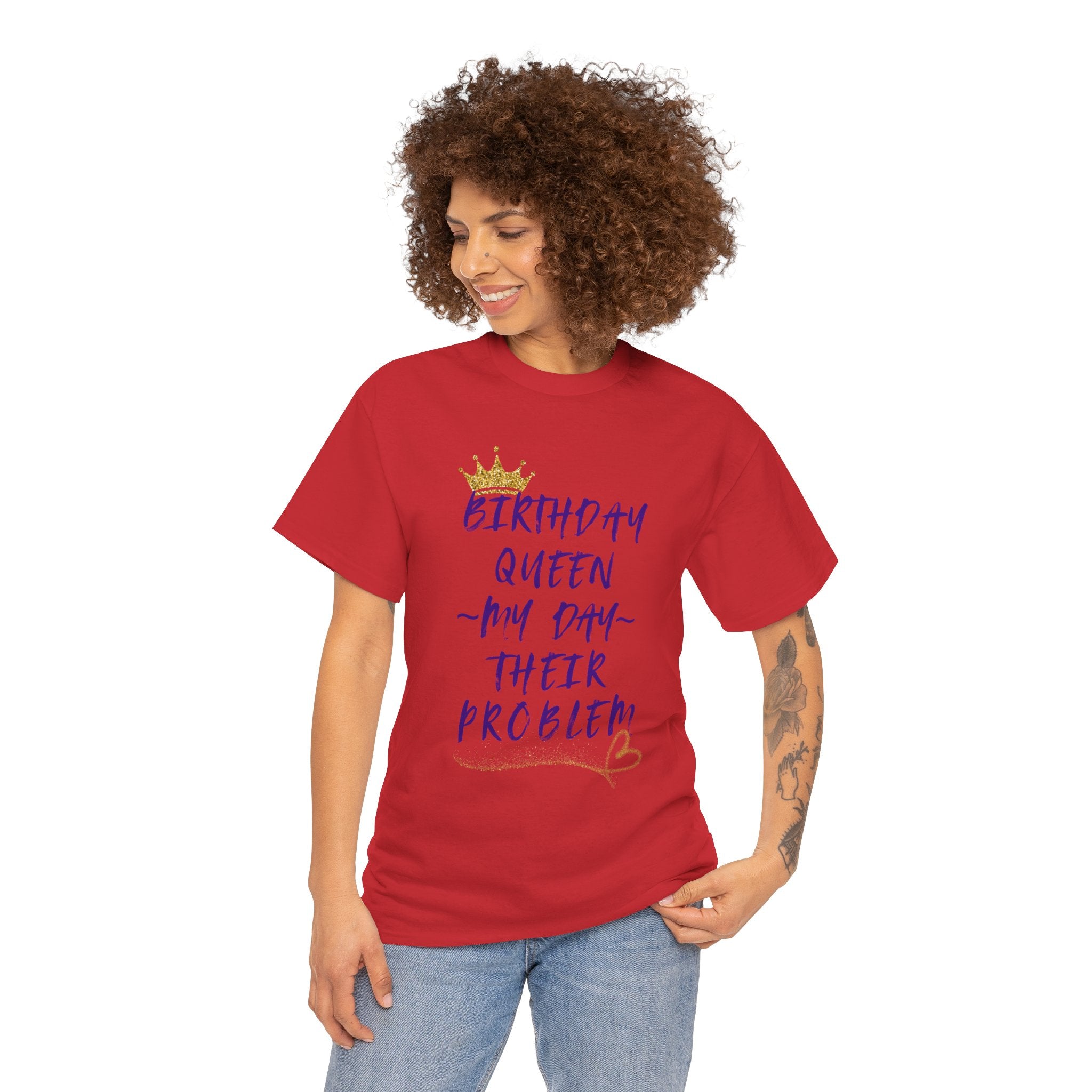 Birthday Queen Don't Care Tee — Women's Birthday Party T‑Shirt