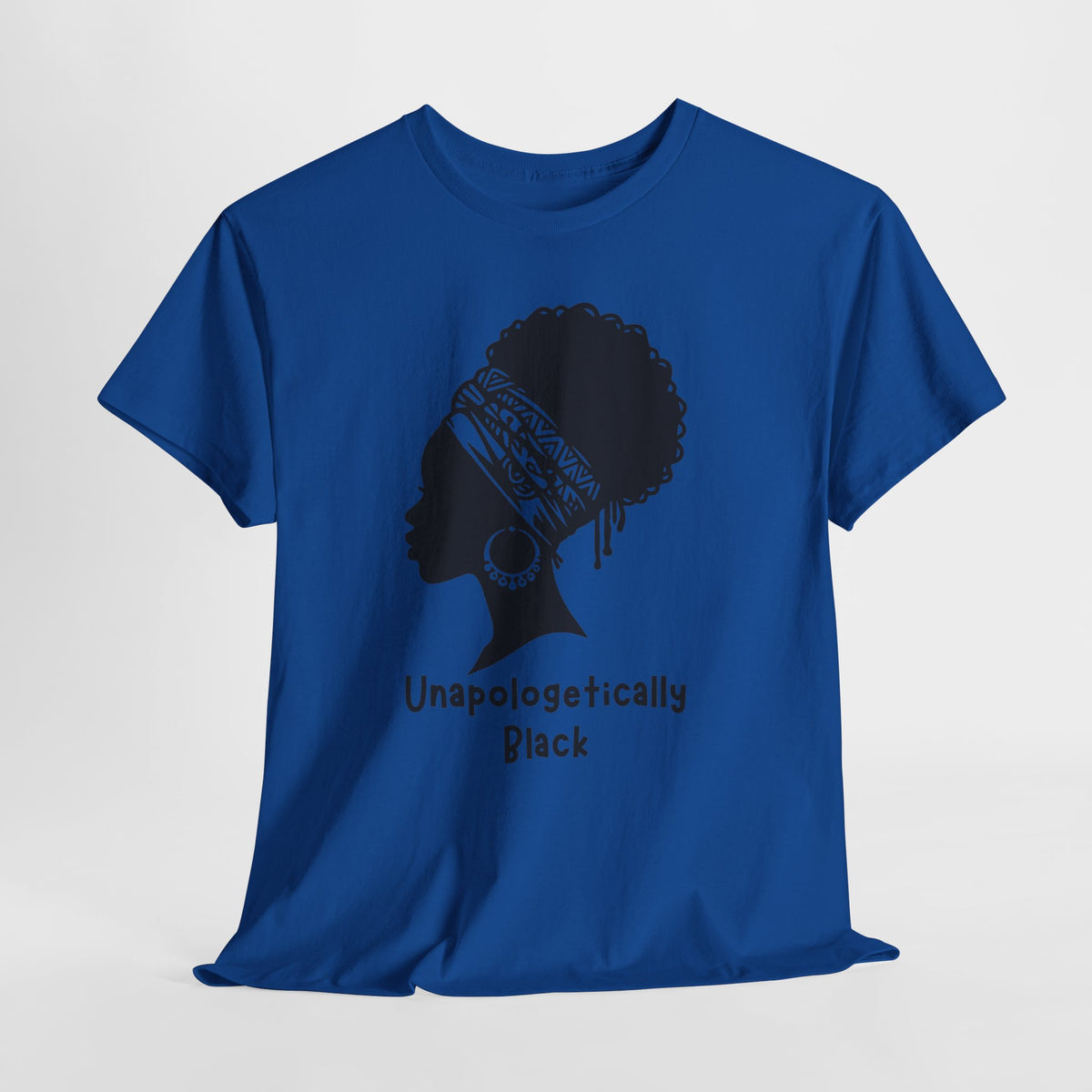 Meditative Woman Line Art Tee – "Unapologetically Black" Cotton T‑Shirt