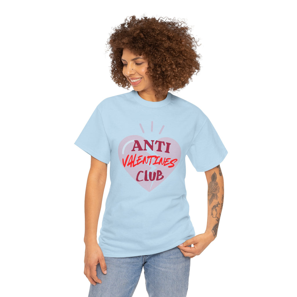 T-Shirt — Anti Valentines Day Club Heart Graphic Tee