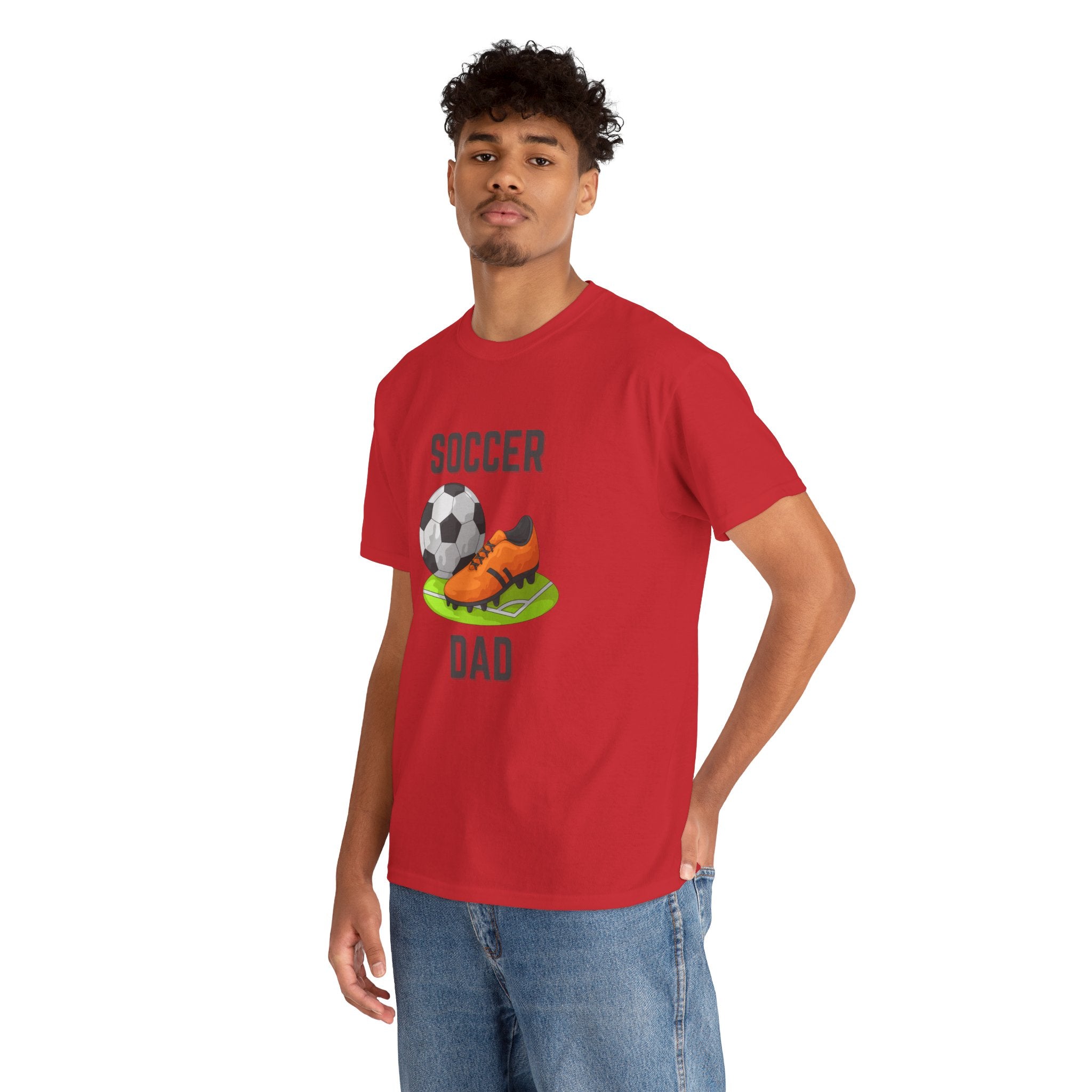 Soccer Dad T-Shirt – Graphic Soccer Ball & Cleat Tee, Father’s Day Gift