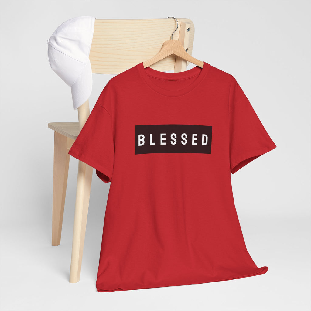 Blessed Box Logo T‑Shirt — Minimal Faith Graphic Tee
