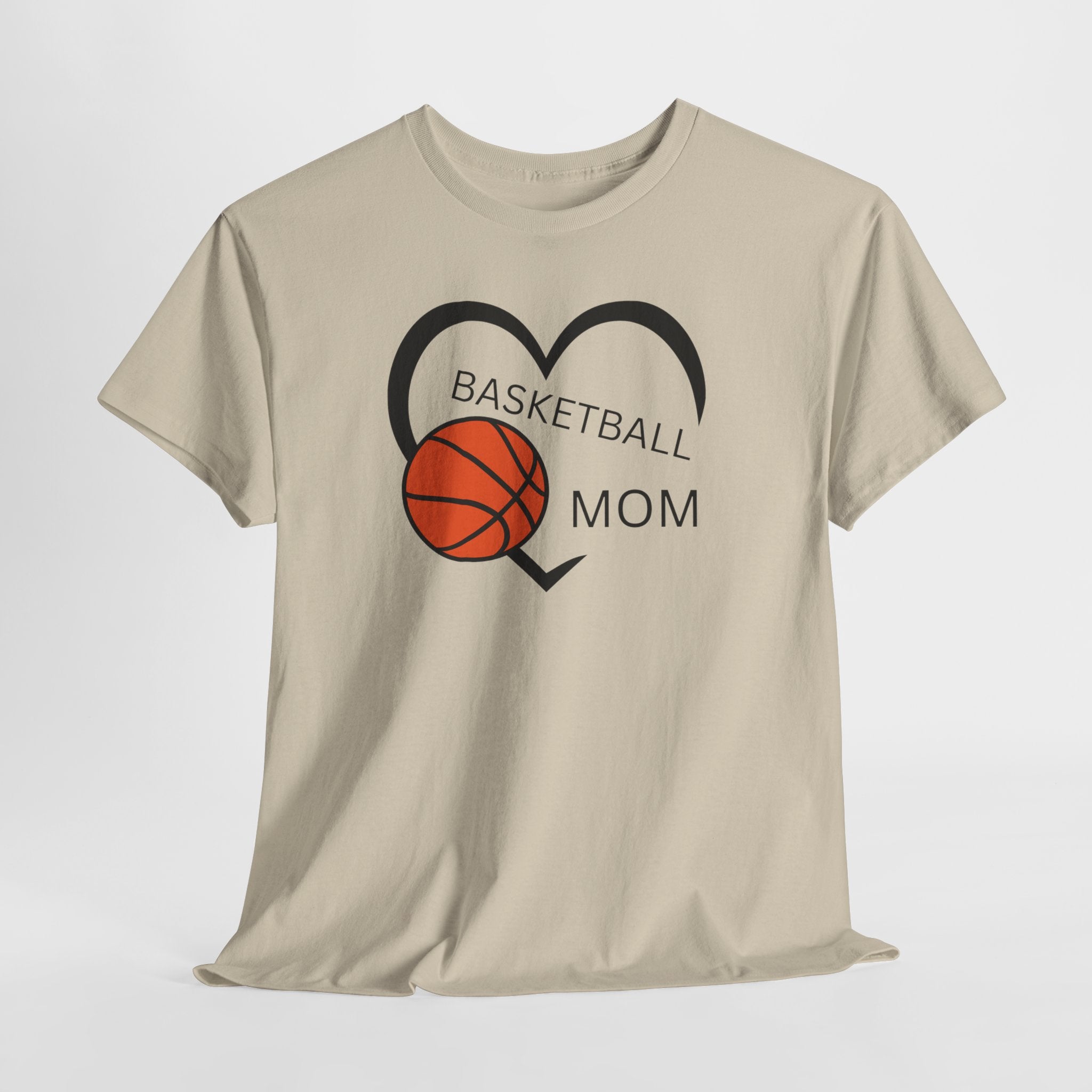 Basketball Mom T-Shirt – Heart & Basketball Design
