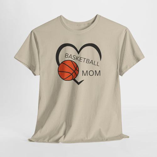 Basketball Mom T-Shirt – Heart & Basketball Design