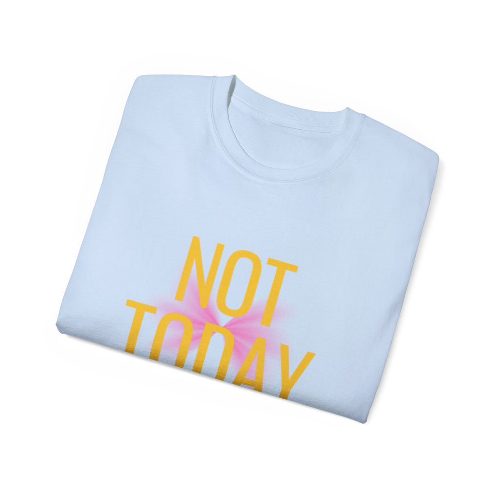 Not Today Cancer T-Shirt — Inspirational Cancer Awareness Tee with Pink Ribbon