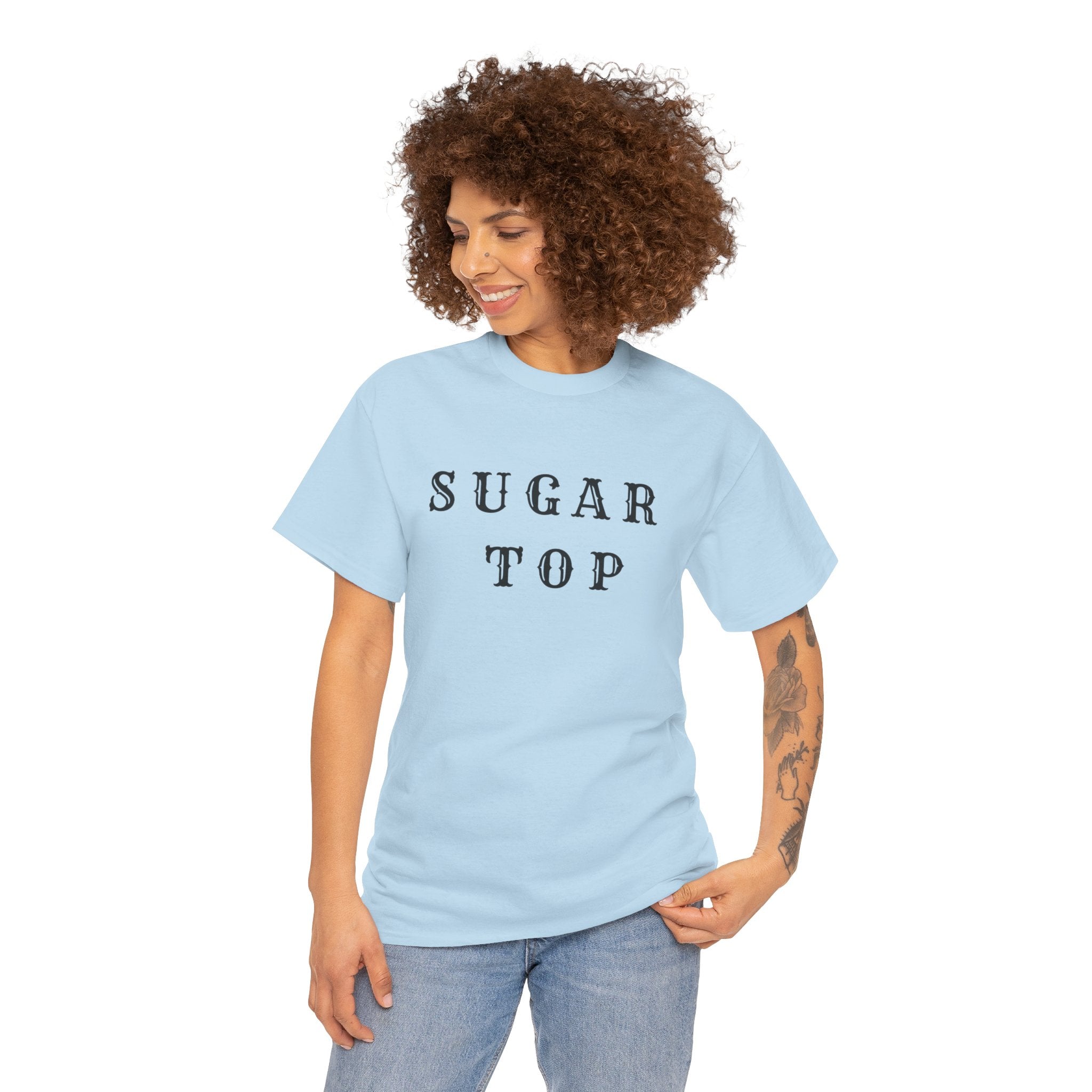 Sugar Top Minimalist Unisex Heavy Cotton Tee