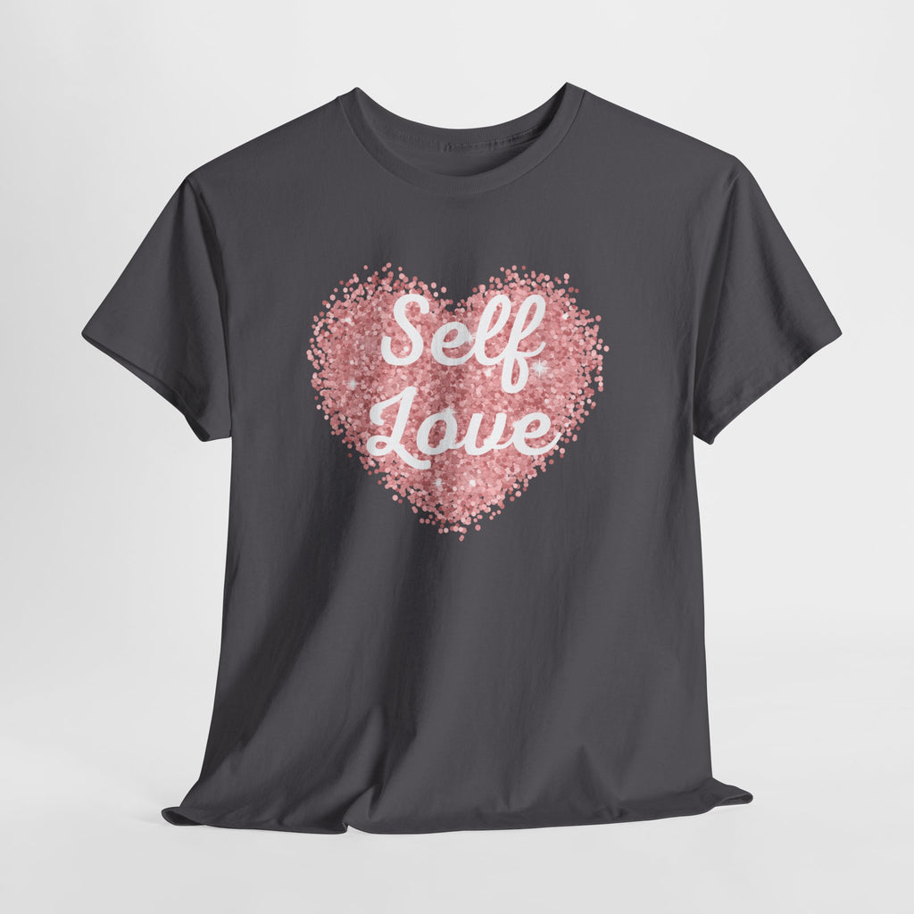 Self Love Tee — Pink Heart Mental Health Awareness Shirt