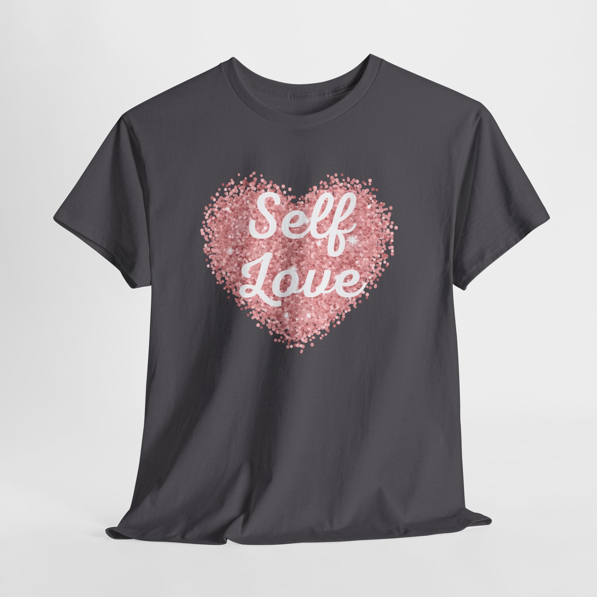 Self Love Tee — Pink Heart Mental Health Awareness Shirt