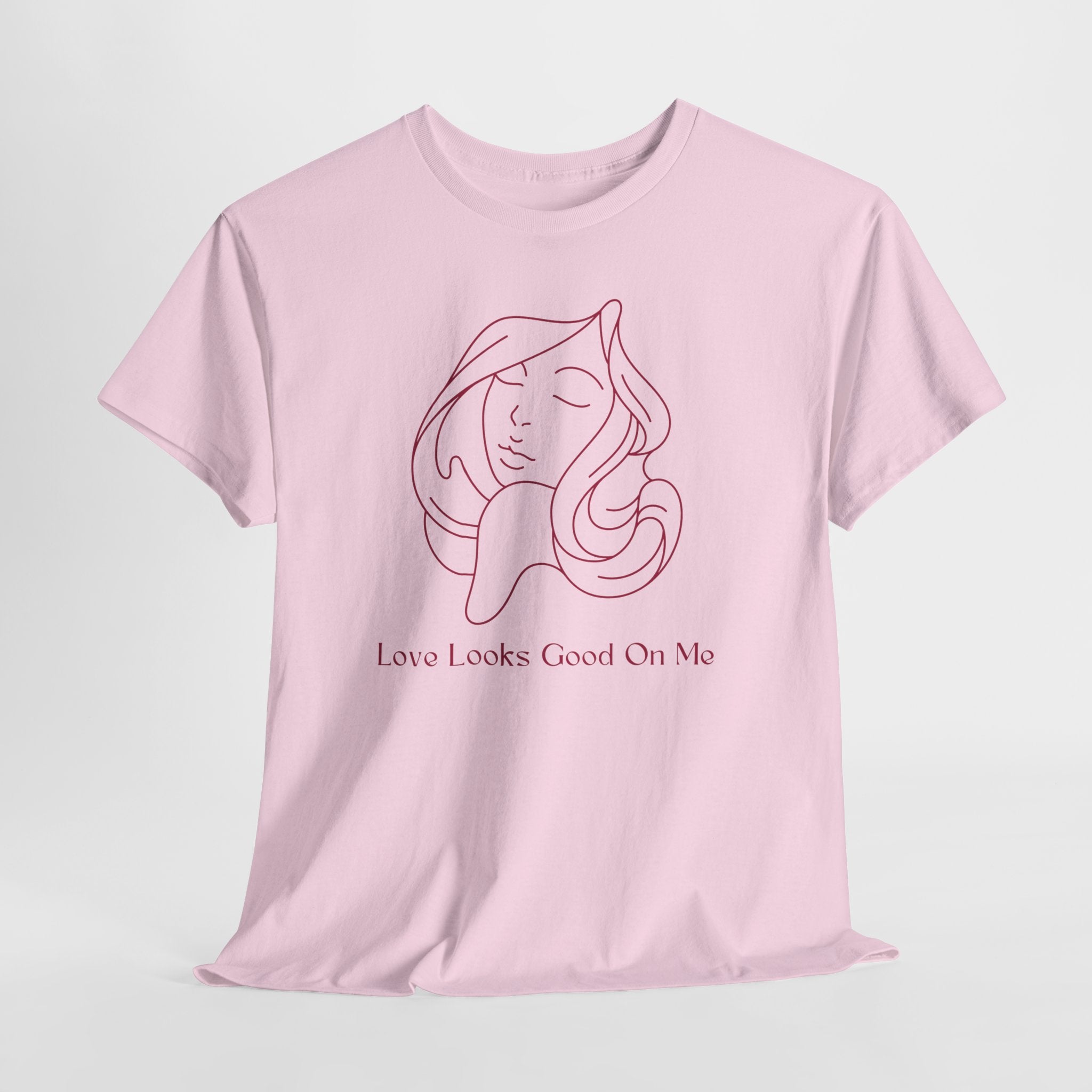 T-Shirt — 'Love Looks Good On Me' Minimal Line Art Tee