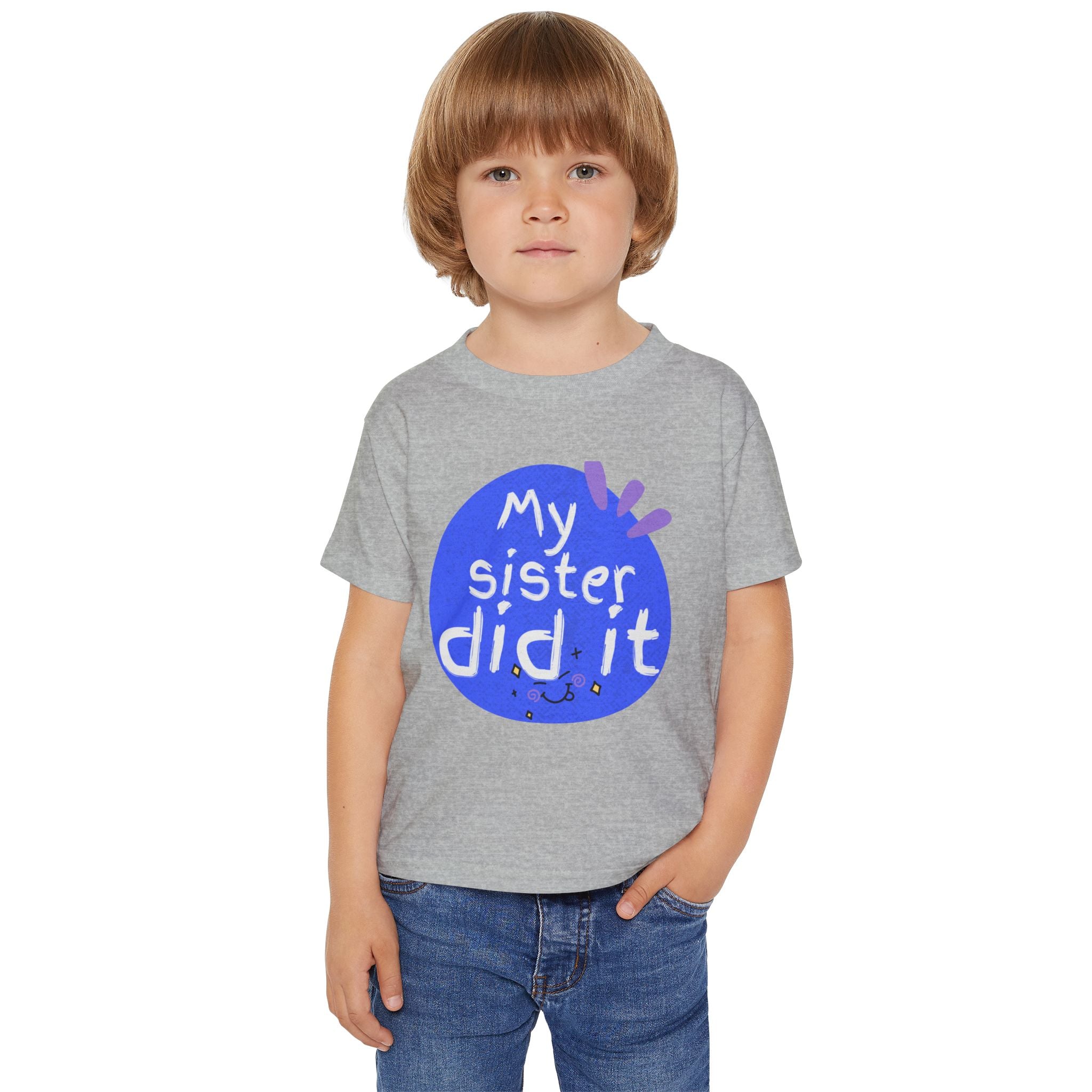 Toddler T-Shirt "My Sister Did It" — Cute Sibling Blame Graphic Tee