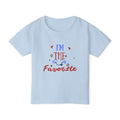 Toddler T‑Shirt — "I'm the Favorite" Playful Kids Tee (Cute Hearts & Script)