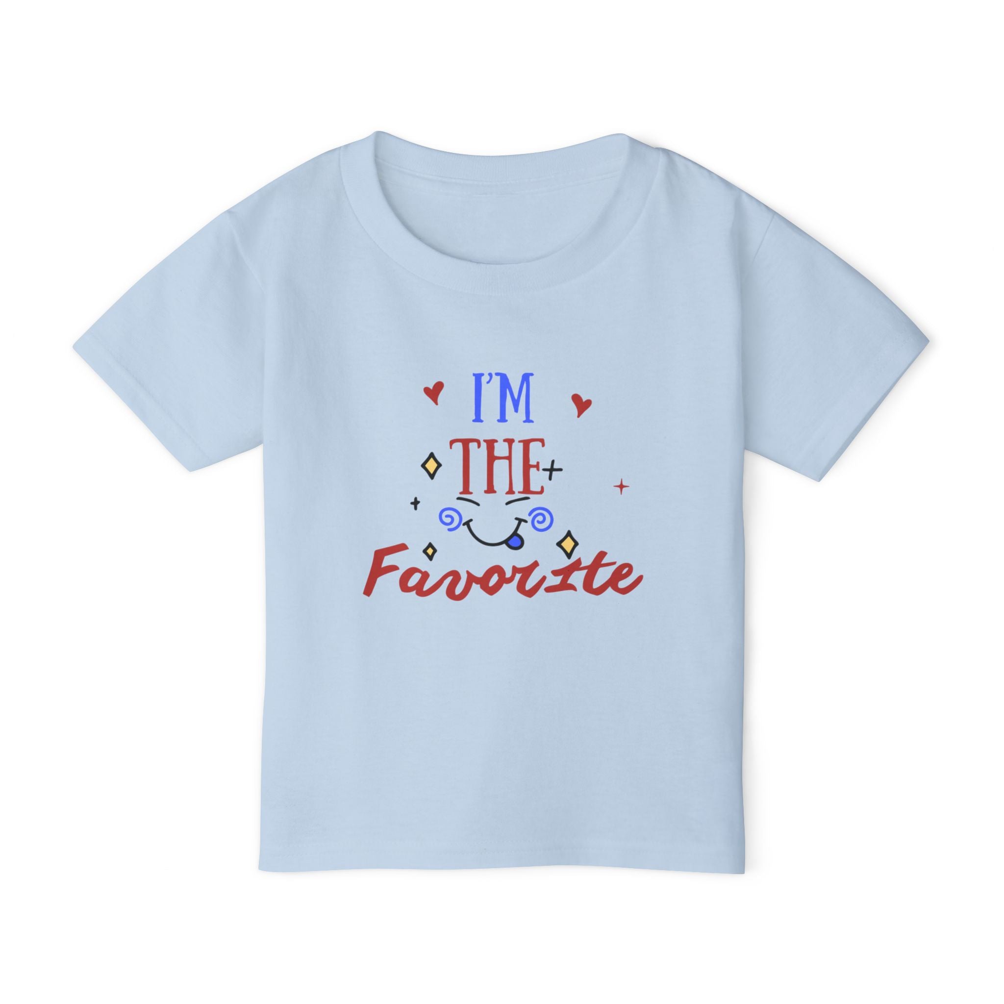 Toddler T‑Shirt — "I'm the Favorite" Playful Kids Tee (Cute Hearts & Script)