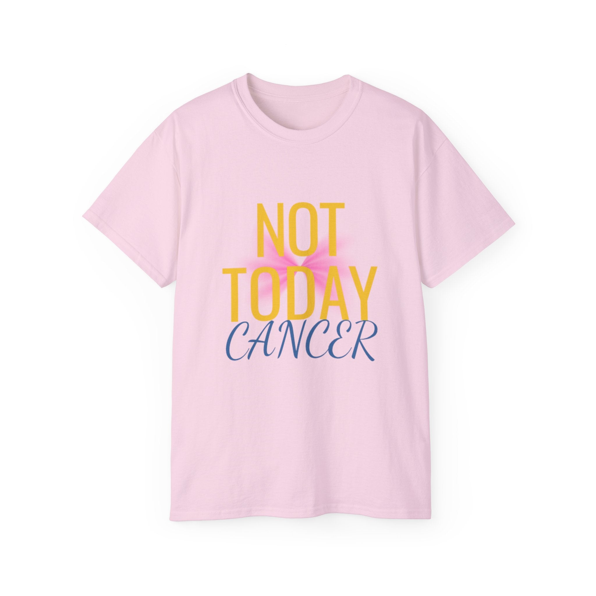 Not Today Cancer T-Shirt — Inspirational Cancer Awareness Tee with Pink Ribbon