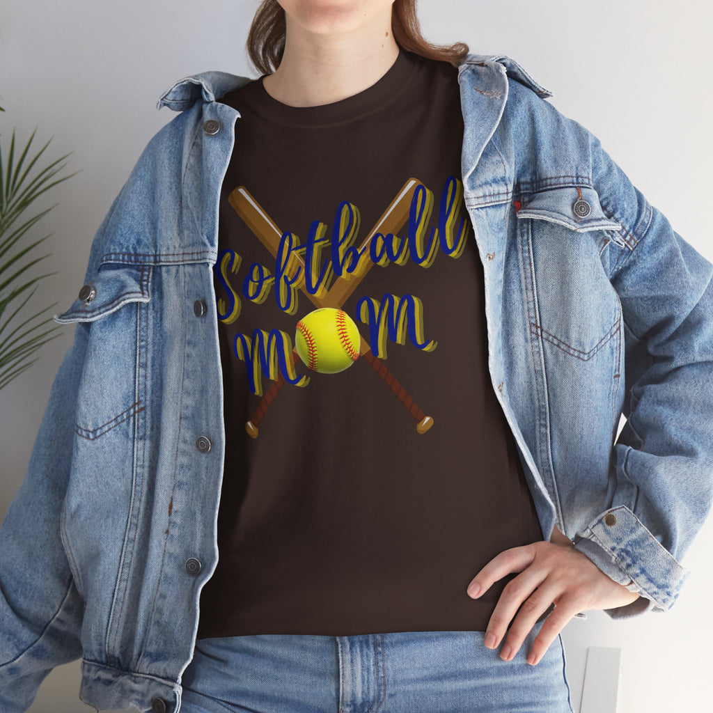 Softball Mom T-Shirt — Bat & Ball Graphic Tee