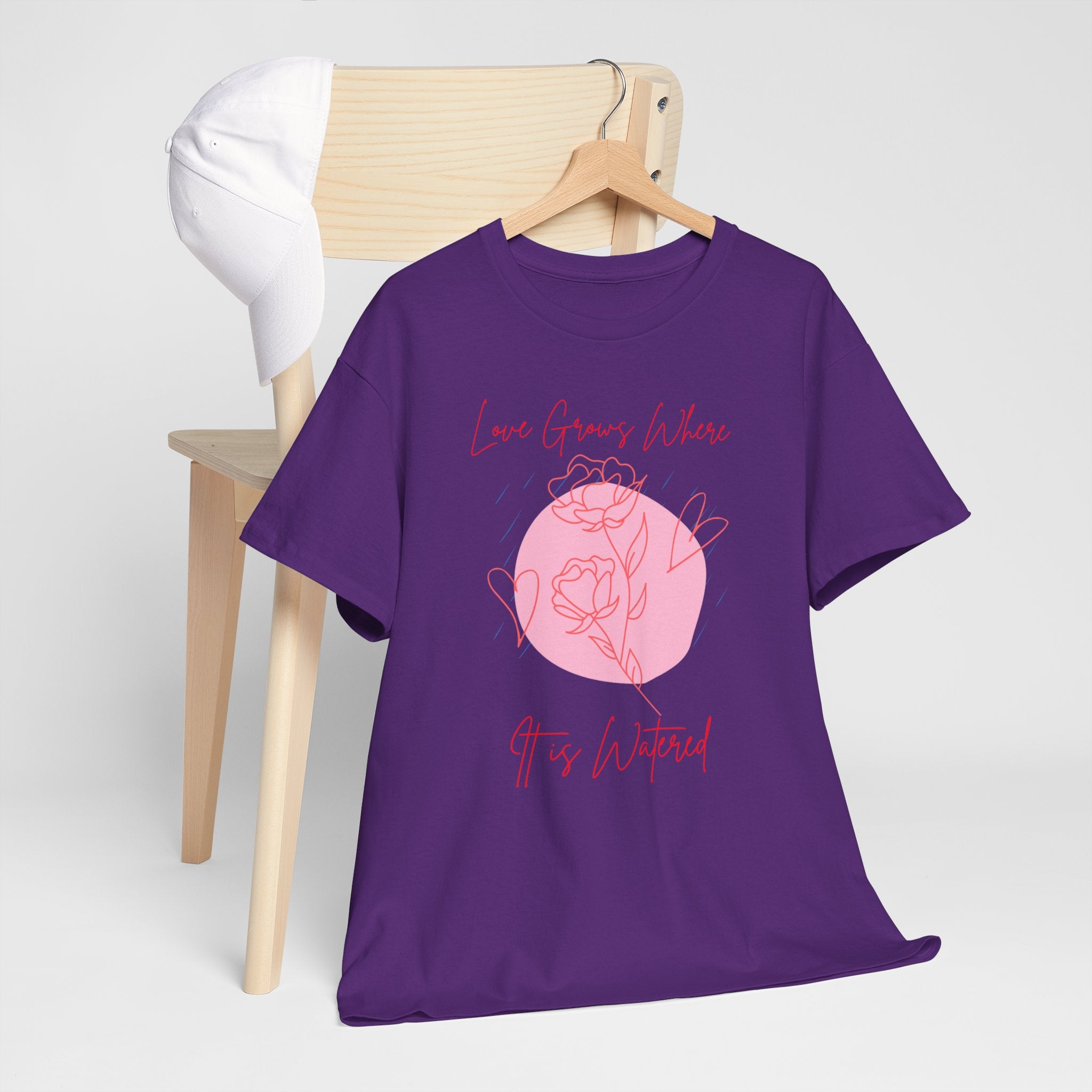 Rose Moon Graphic Tee — "Love Grows Where It’s Watered"