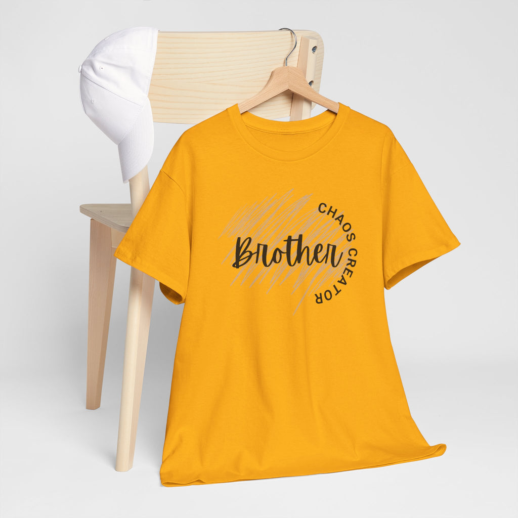 Brother Script Tee — 'Chaos Creator' Graphic Shirt for Siblings