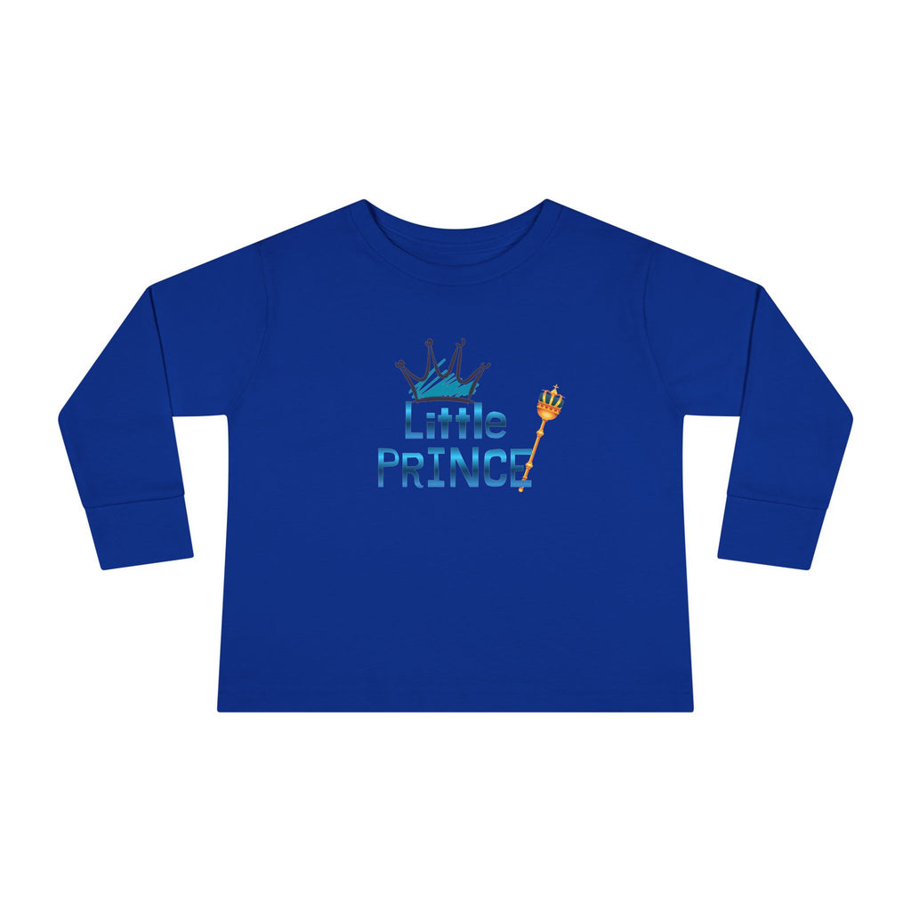Little Prince Toddler Long Sleeve Tee — Cute Crown Design