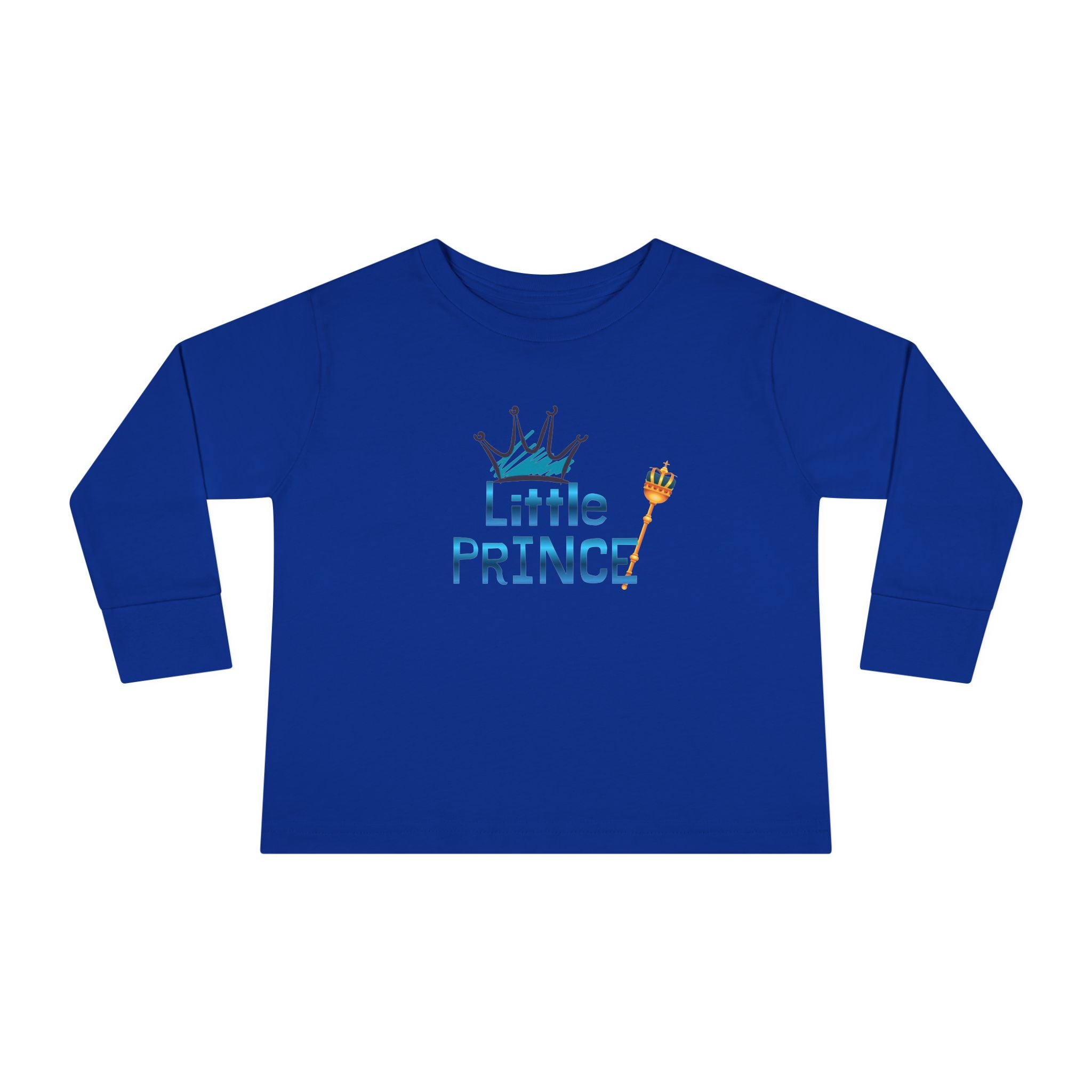 Little Prince Toddler Long Sleeve Tee — Cute Crown Design
