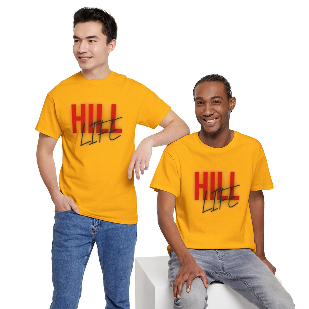 Hill Life Tee — Red Gradient Graphic T-Shirt