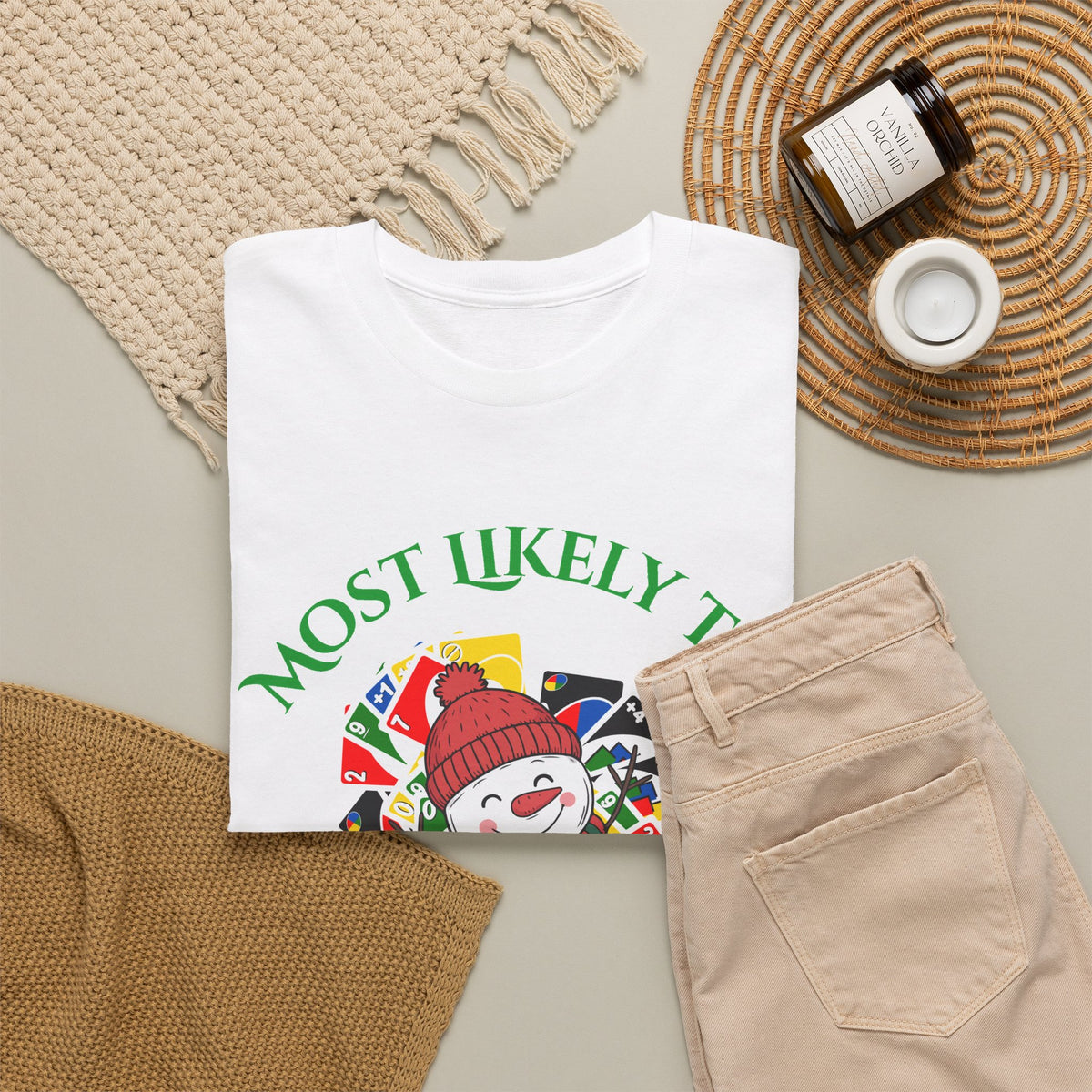Most Likely to Argue Over Uno Christmas T-Shirt