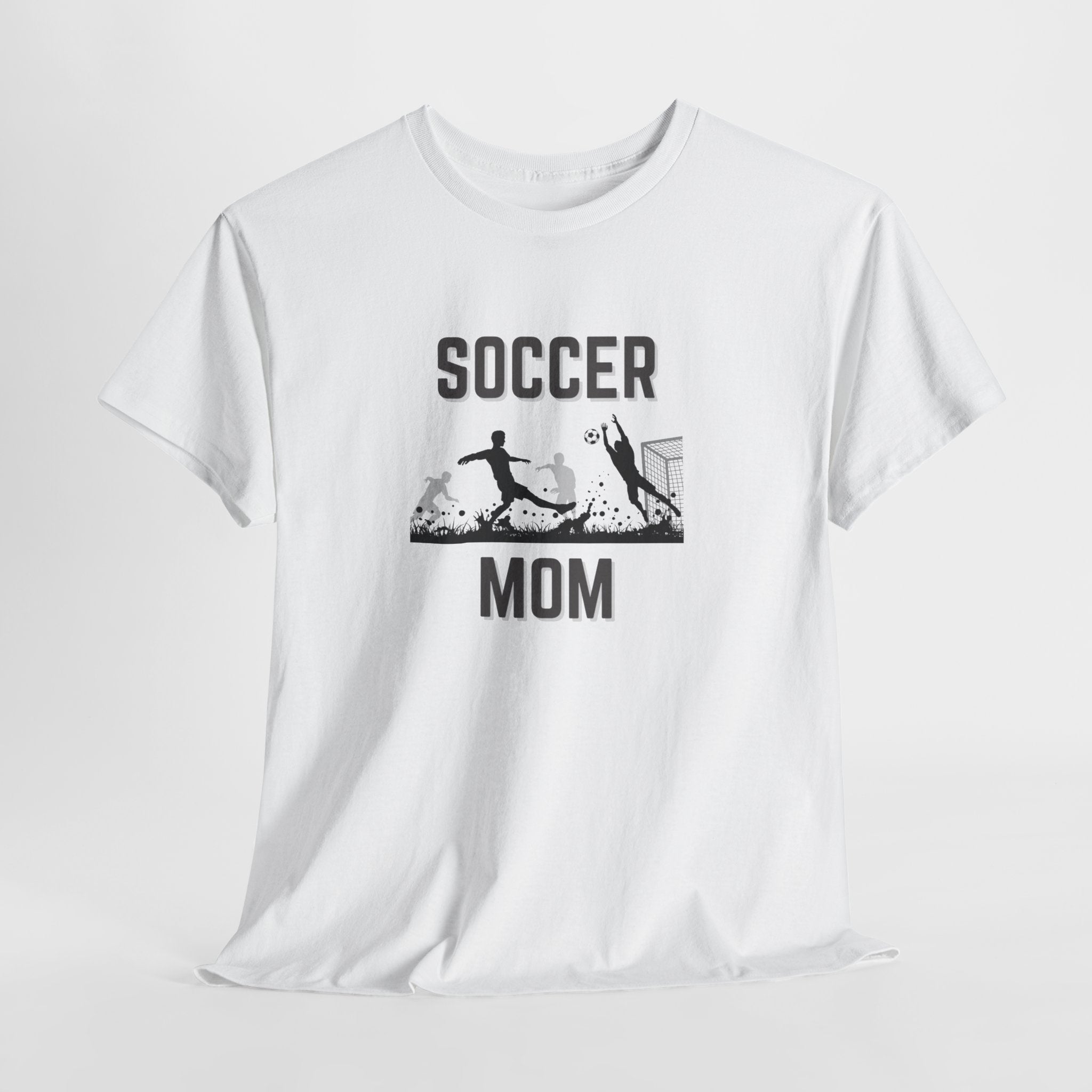 Soccer Mom T-Shirt - Graphic Soccer Player & Goal Tee for Proud Sports Moms