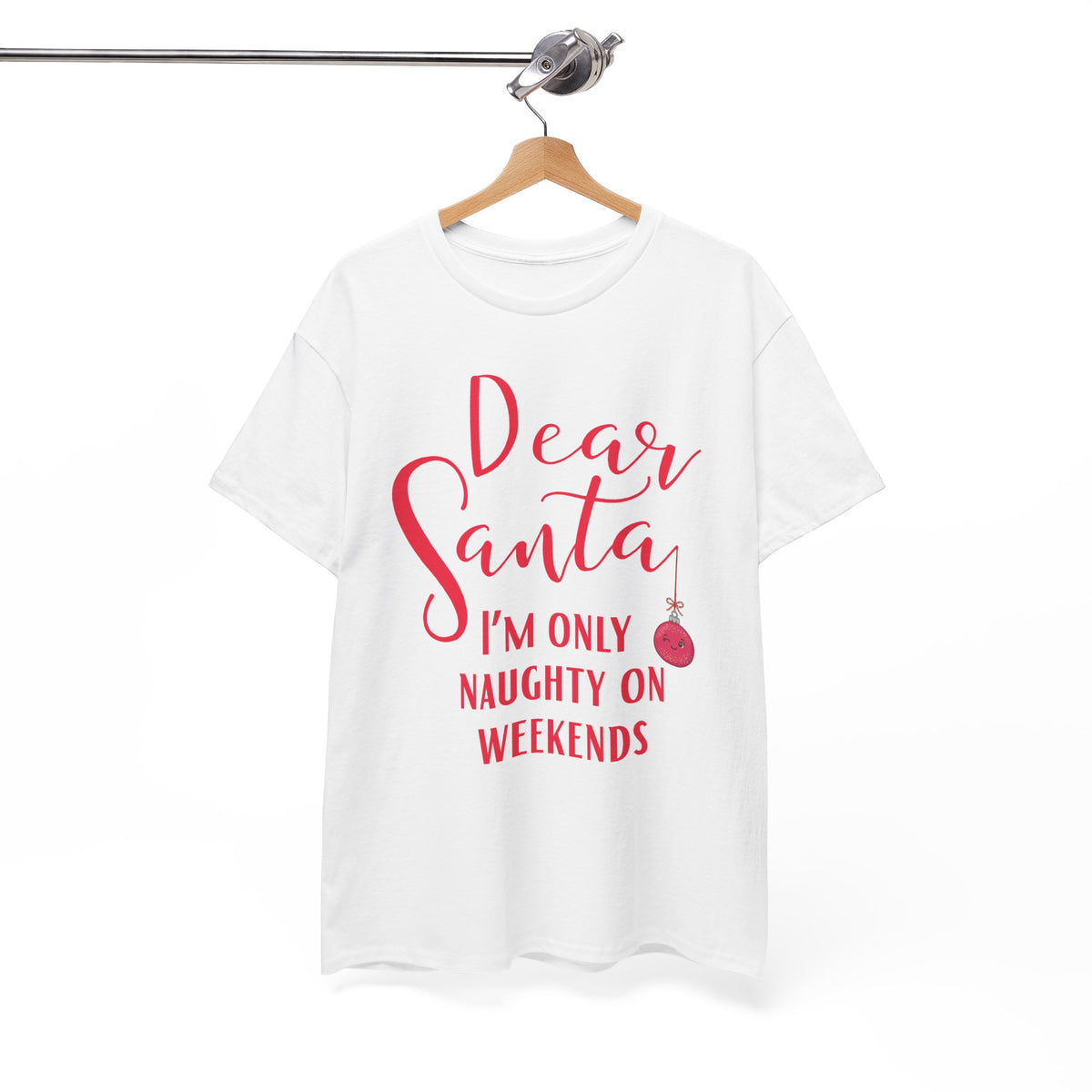 Dear Santa I’m Only Naughty on Weekends Christmas T-Shirt