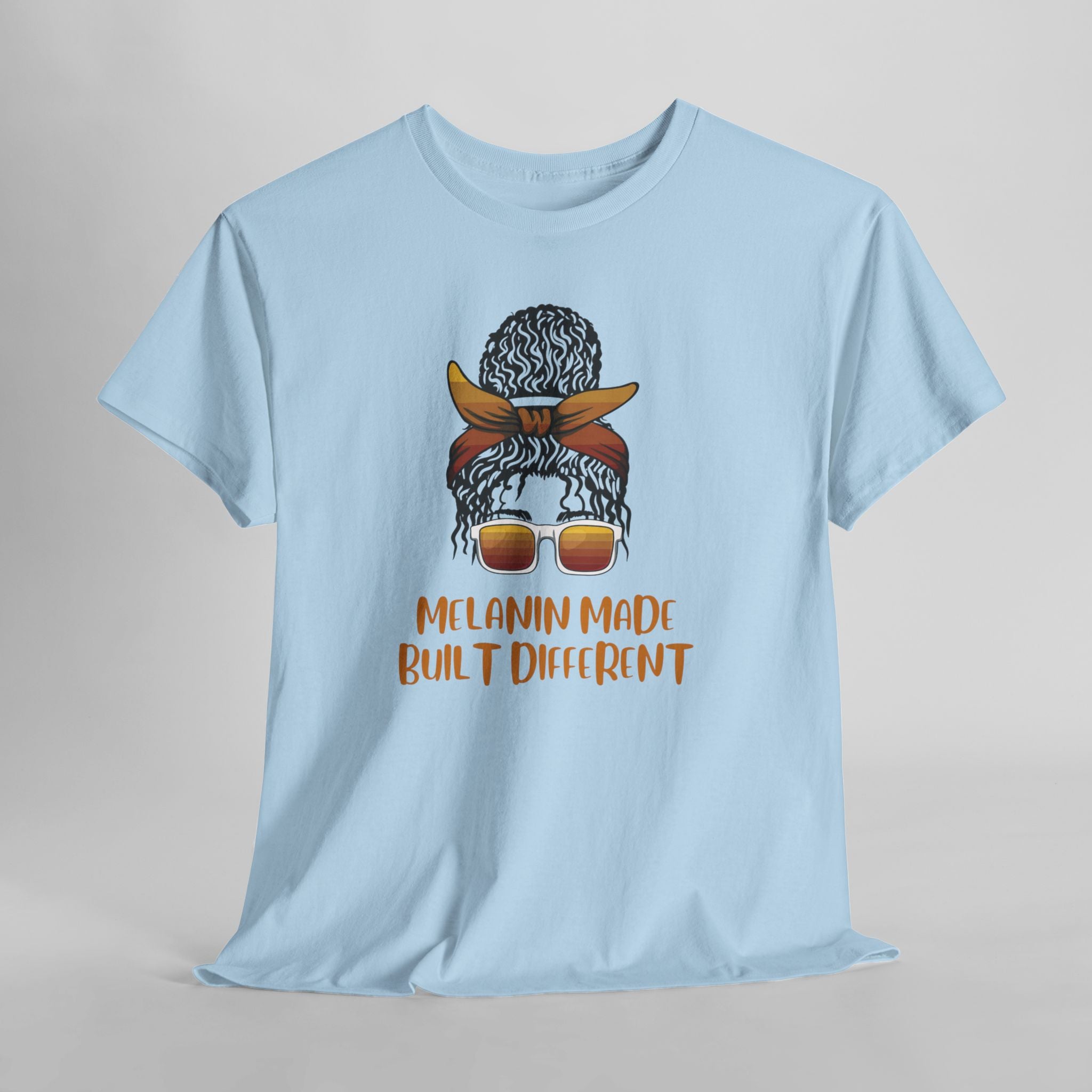 T-Shirt — "Melanin Made, Built Different" Graphic Tee