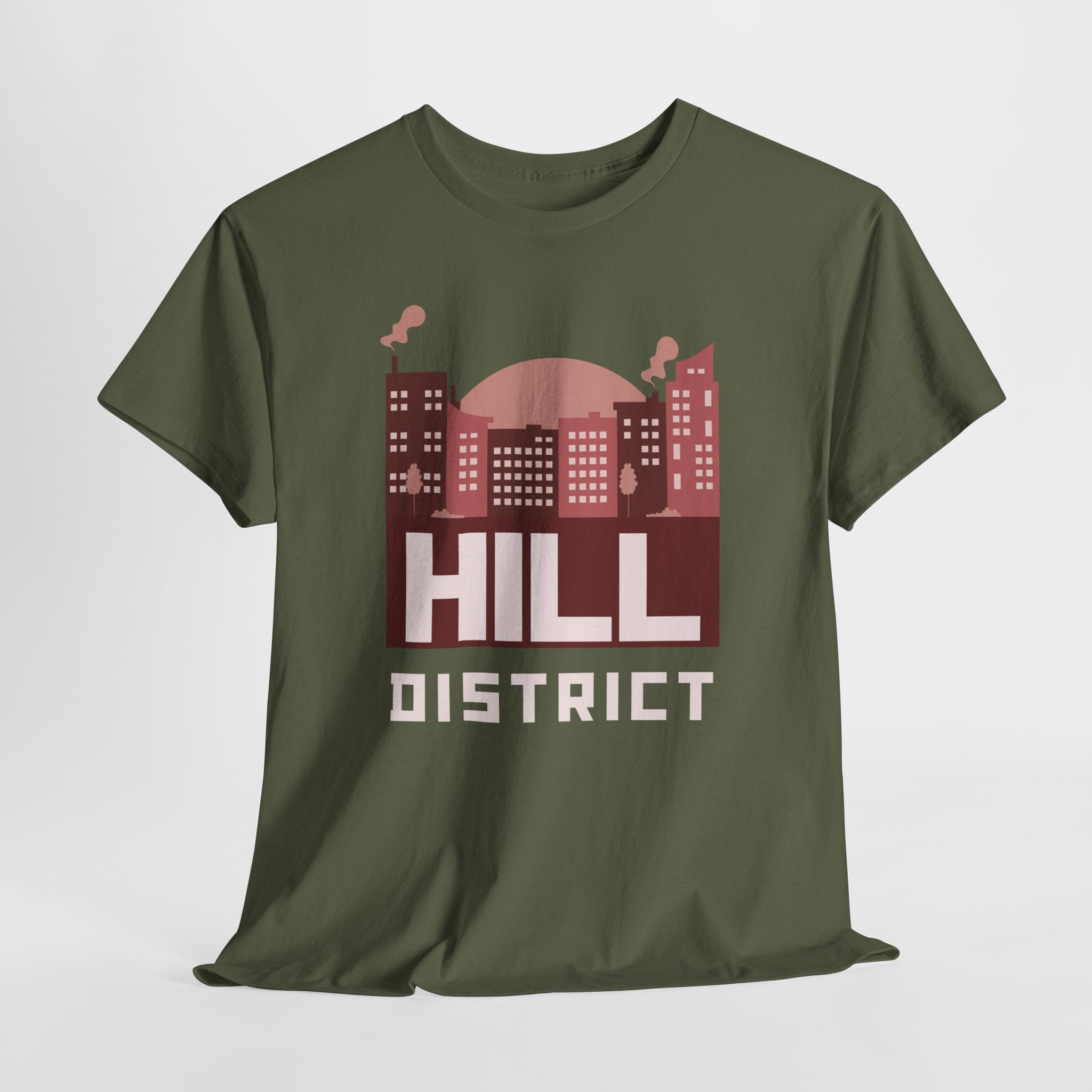 Hill District Cityscape Tee — Retro Neighborhood Skyline T-Shirt