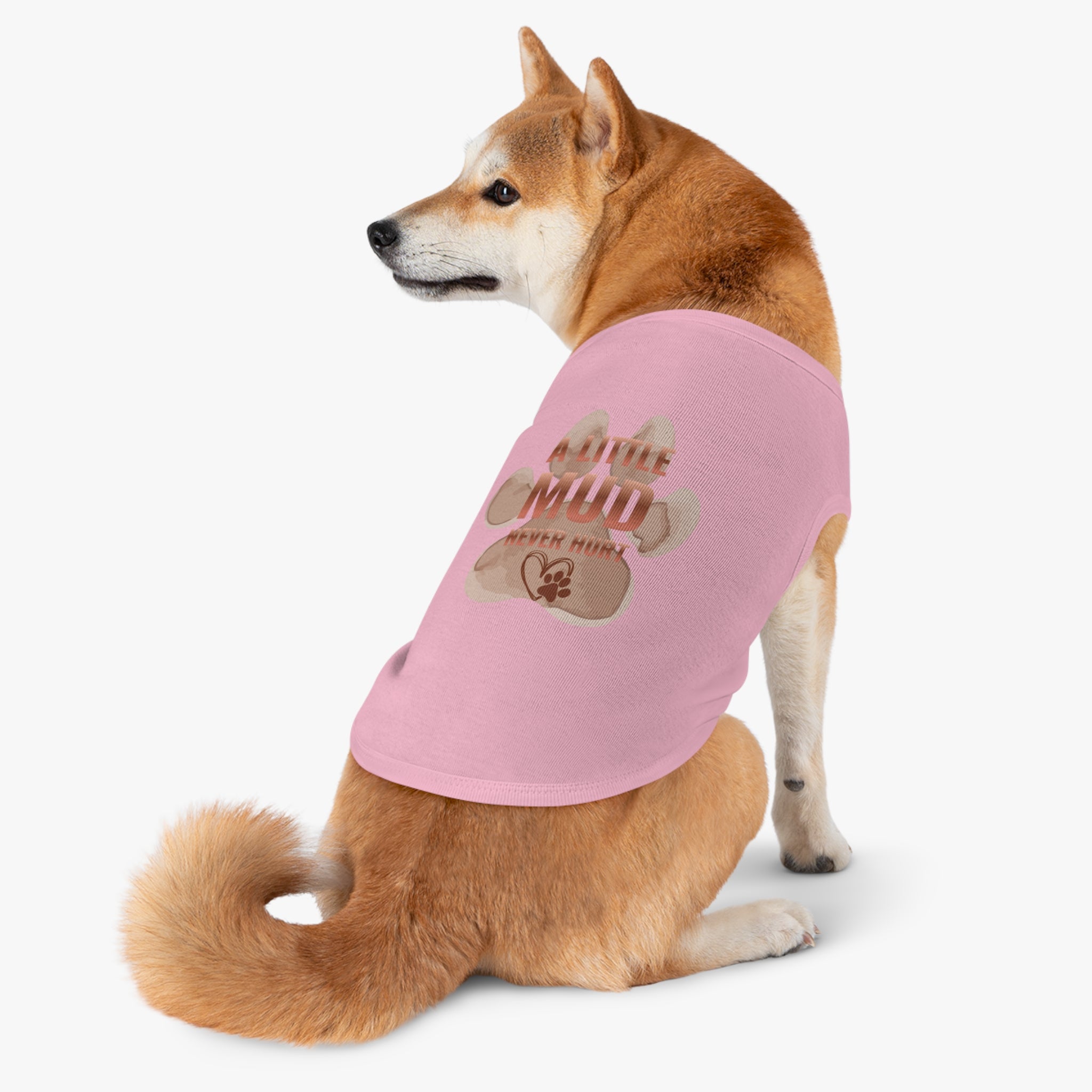 Pet Tank Top — "A Little Mud Never Hurt" Paw Print Dog Tank
