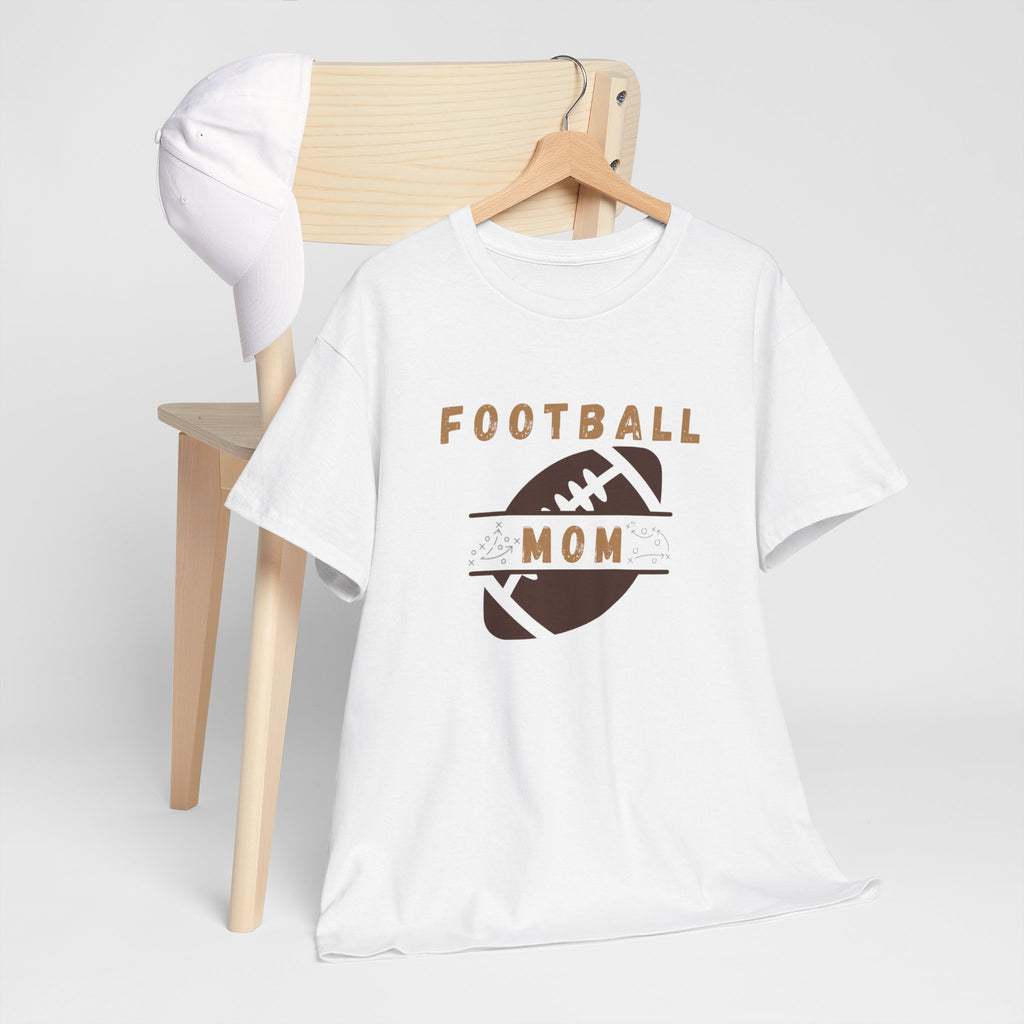 Football Mom T-Shirt — Retro Brown Football Design