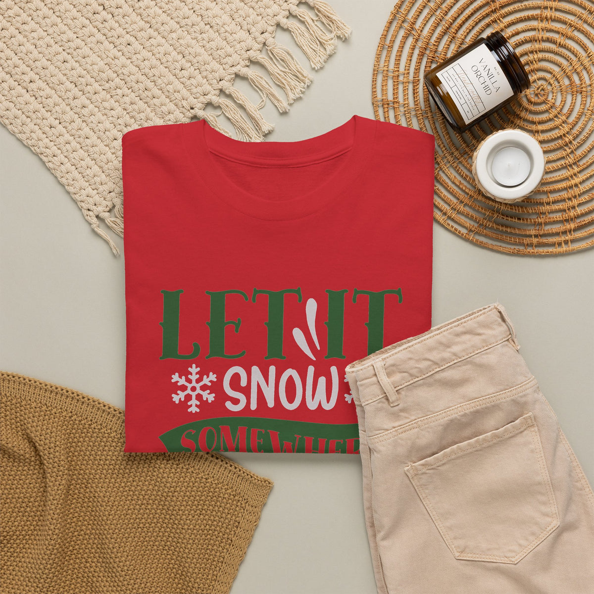 Let It Snow, Watch a Movie Somewhere Else Ho Ho Ho Christmas T-Shirt