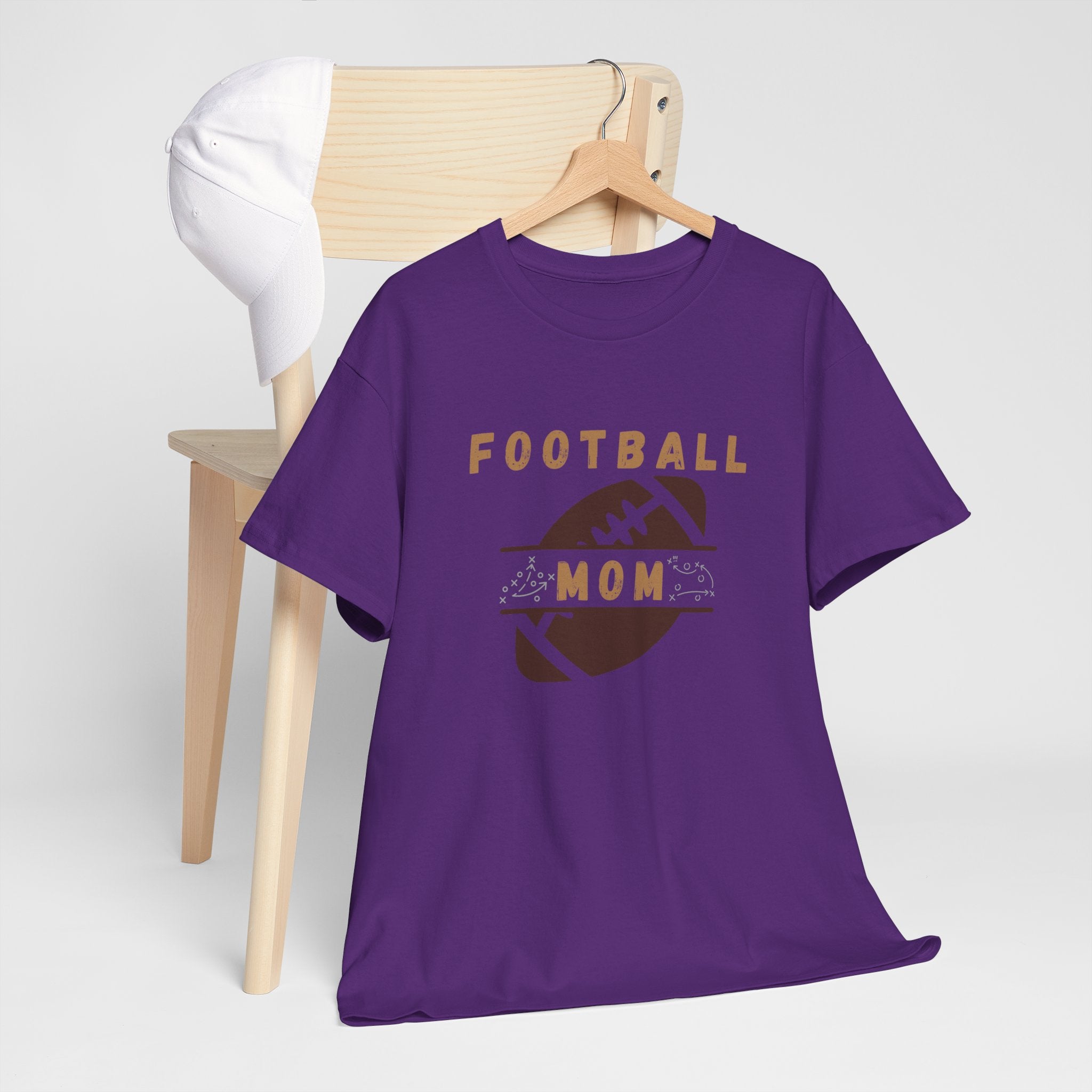Football Mom T-Shirt — Retro Brown Football Design