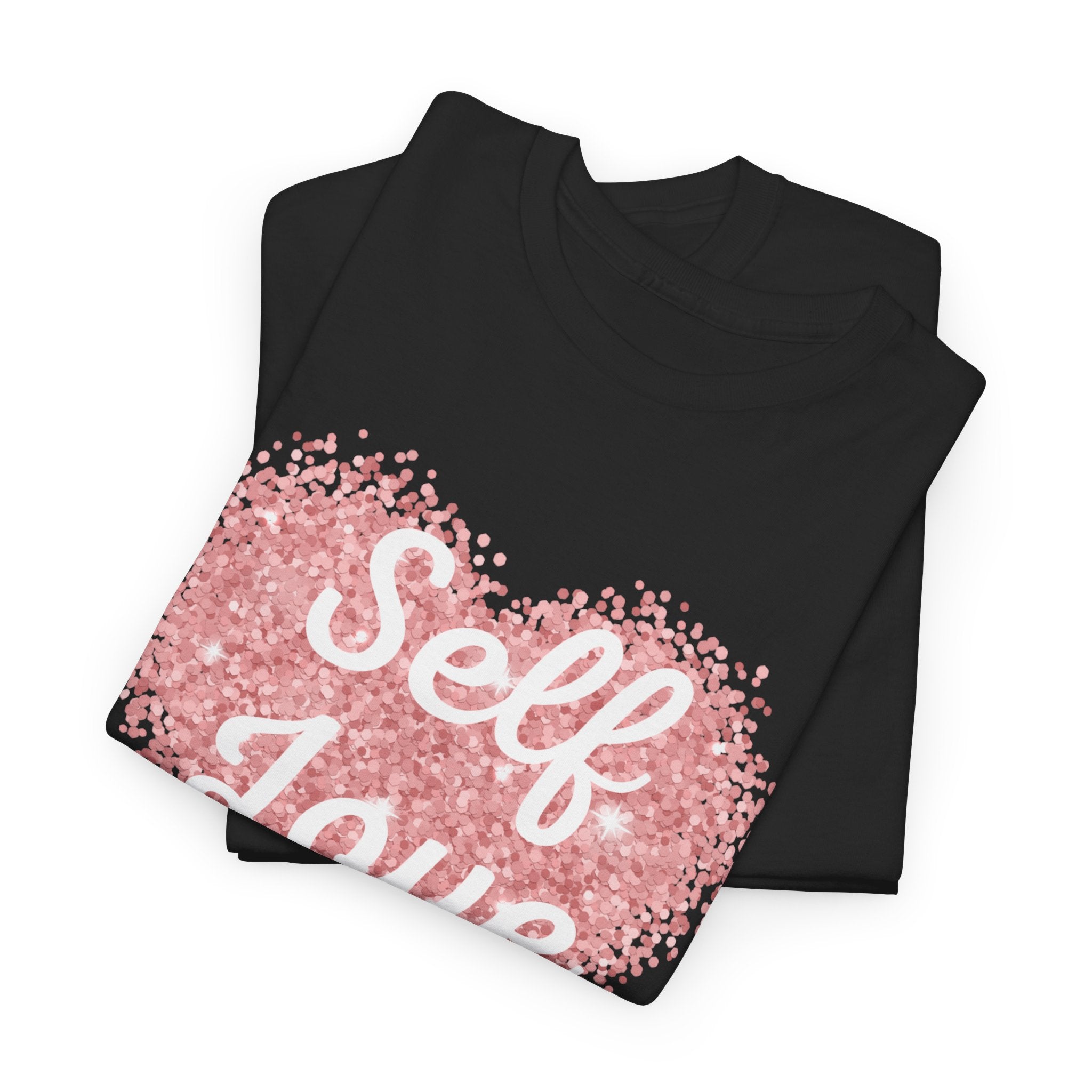 Self Love Tee — Pink Heart Mental Health Awareness Shirt