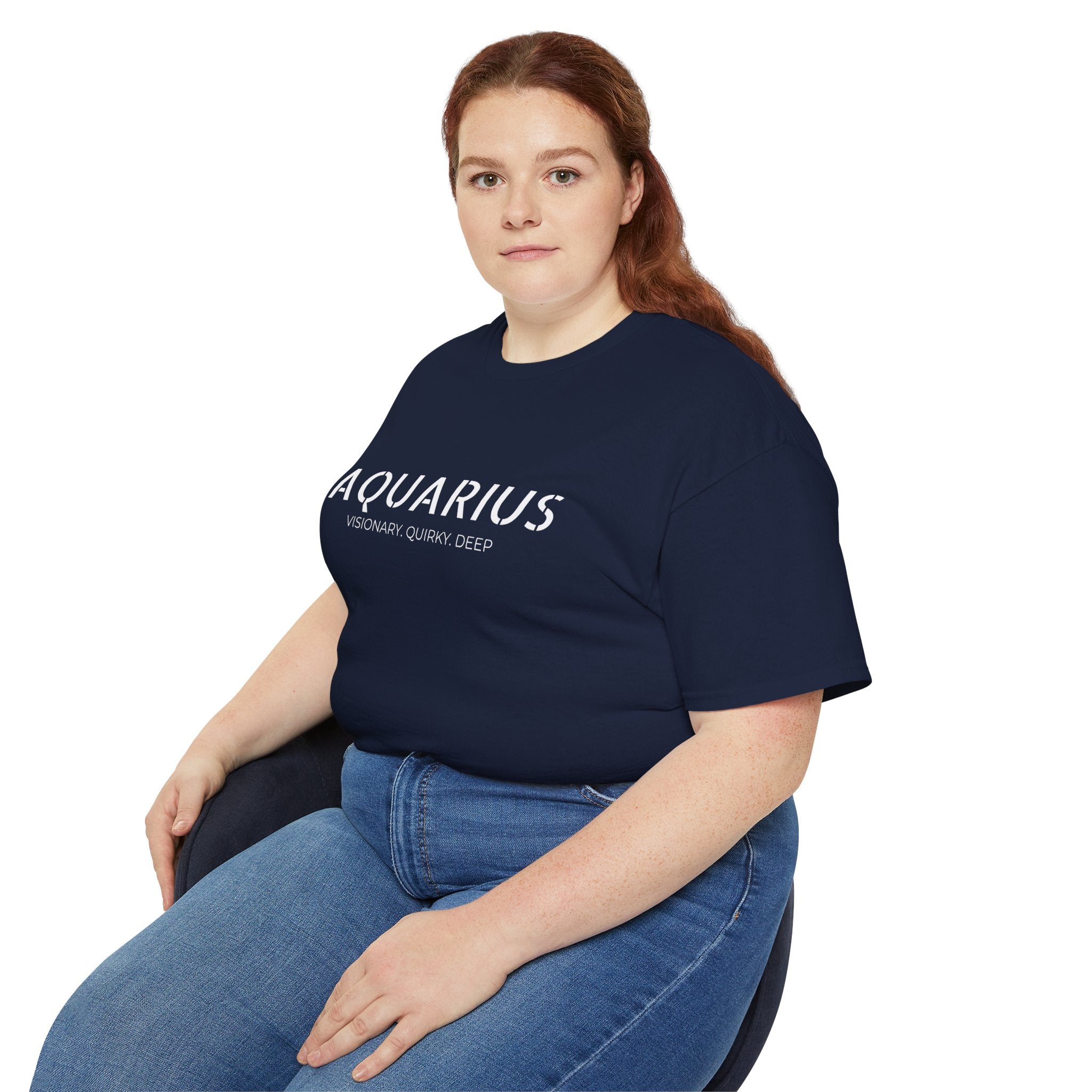 Aquarius Zodiac Tee — 'Visionary Quirky Deep' Astrology T-Shirt
