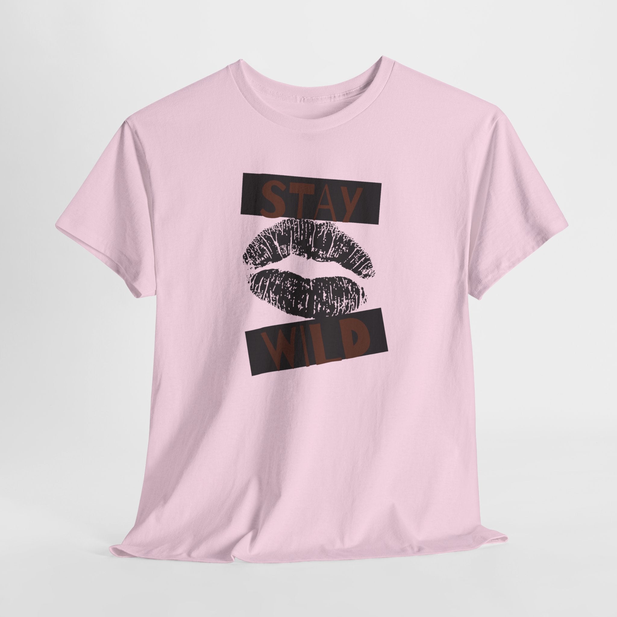 Stay Wild Lip Print T‑Shirt