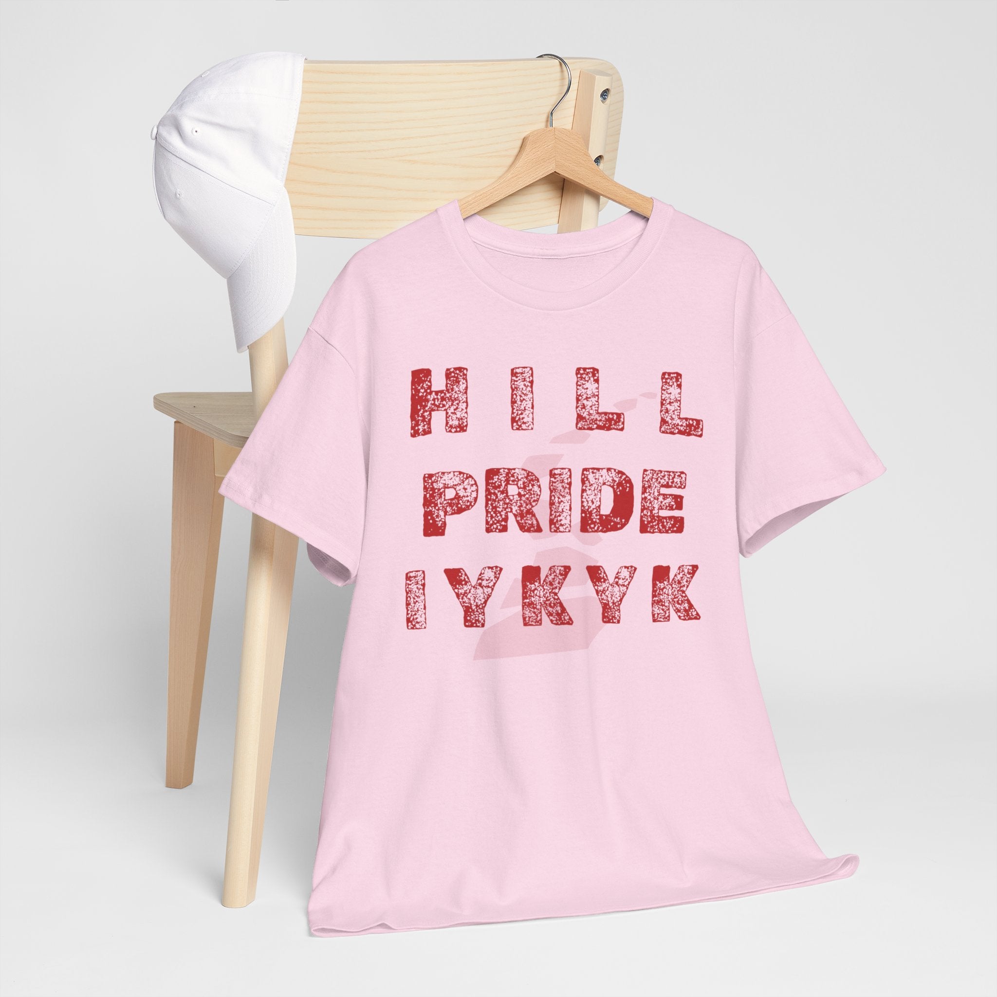 Hill Pride Cobblestone Road Graphic Tee — Red Brick Path Text Design