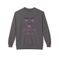 Unbothered Always Crewneck Sweatshirt — Glam Dripping Makeup Graphic