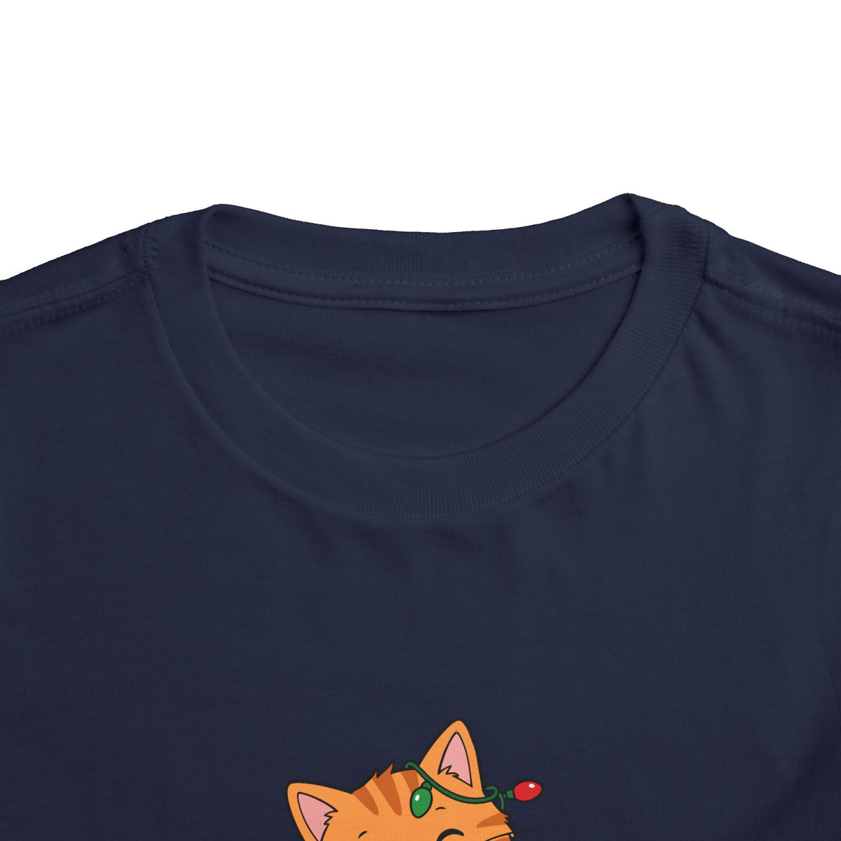 Toddler Merry Holidays Cat Christmas Short Sleeve Tee