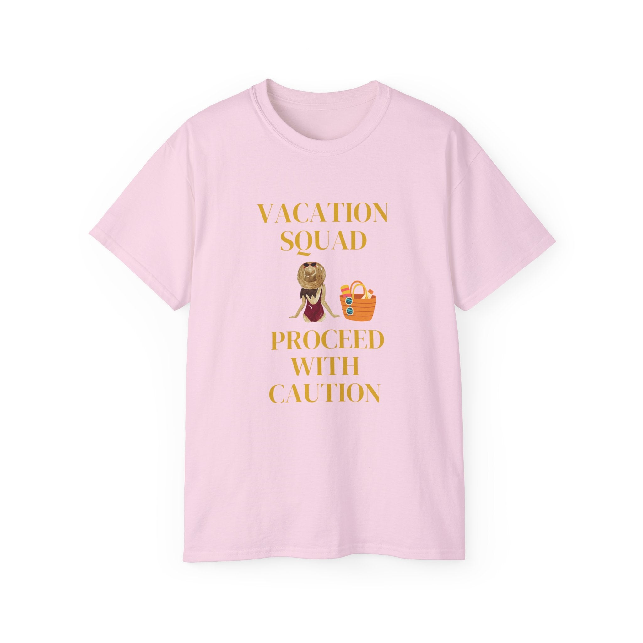 Vacation Squad Tee — “Proceed With Caution” Summer Shirt