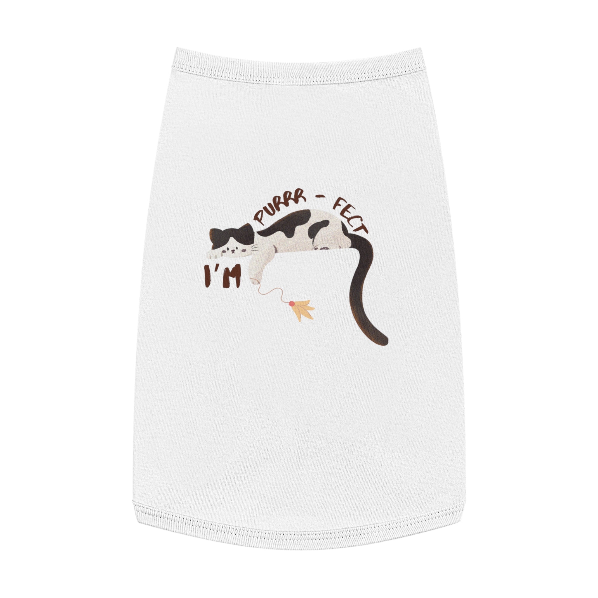 Cat Pet Tank Top - "Purr-fect" Sleeping Cat Design