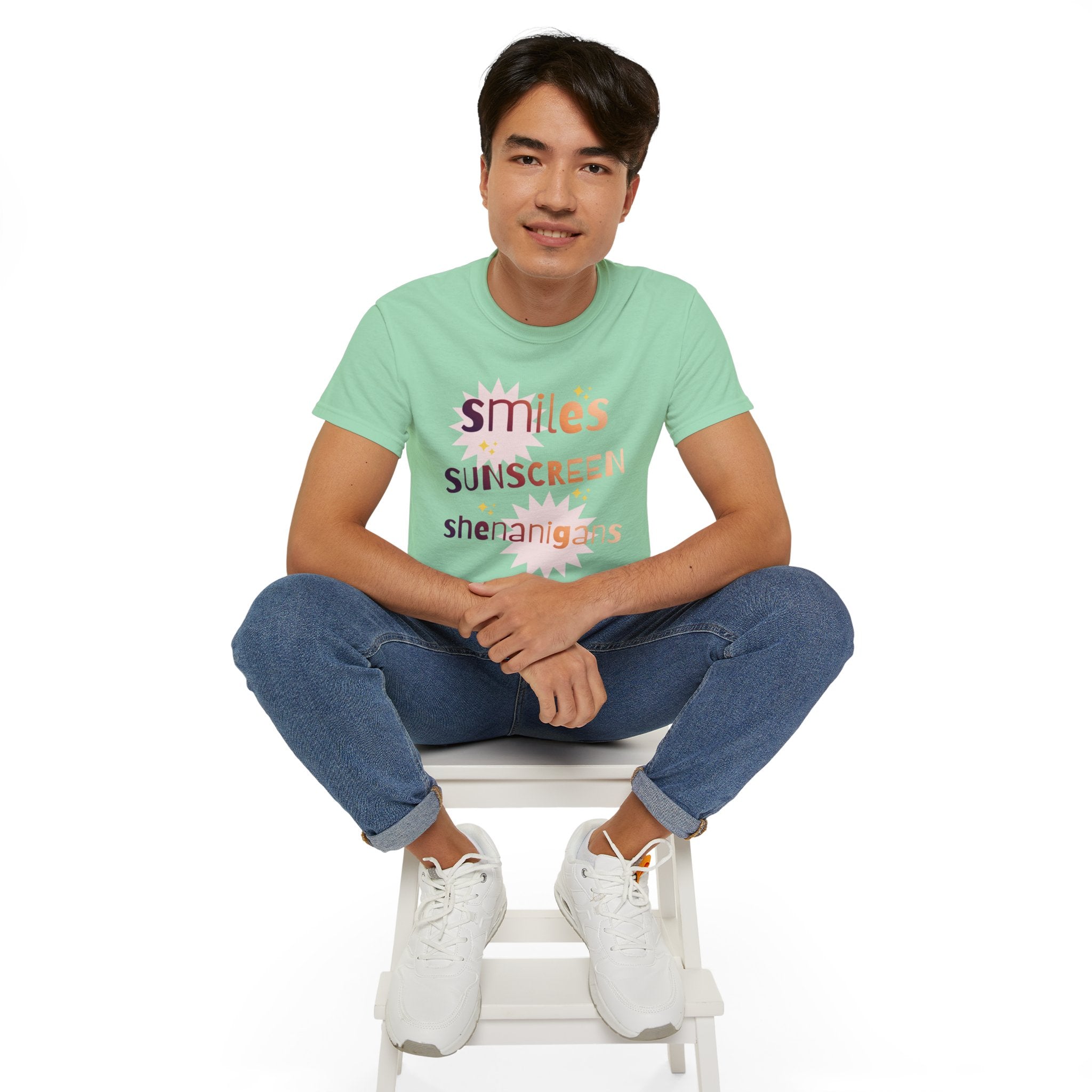 Smiles Sunscreen Shenanigans Tee — Fun Summer Beach Shirt