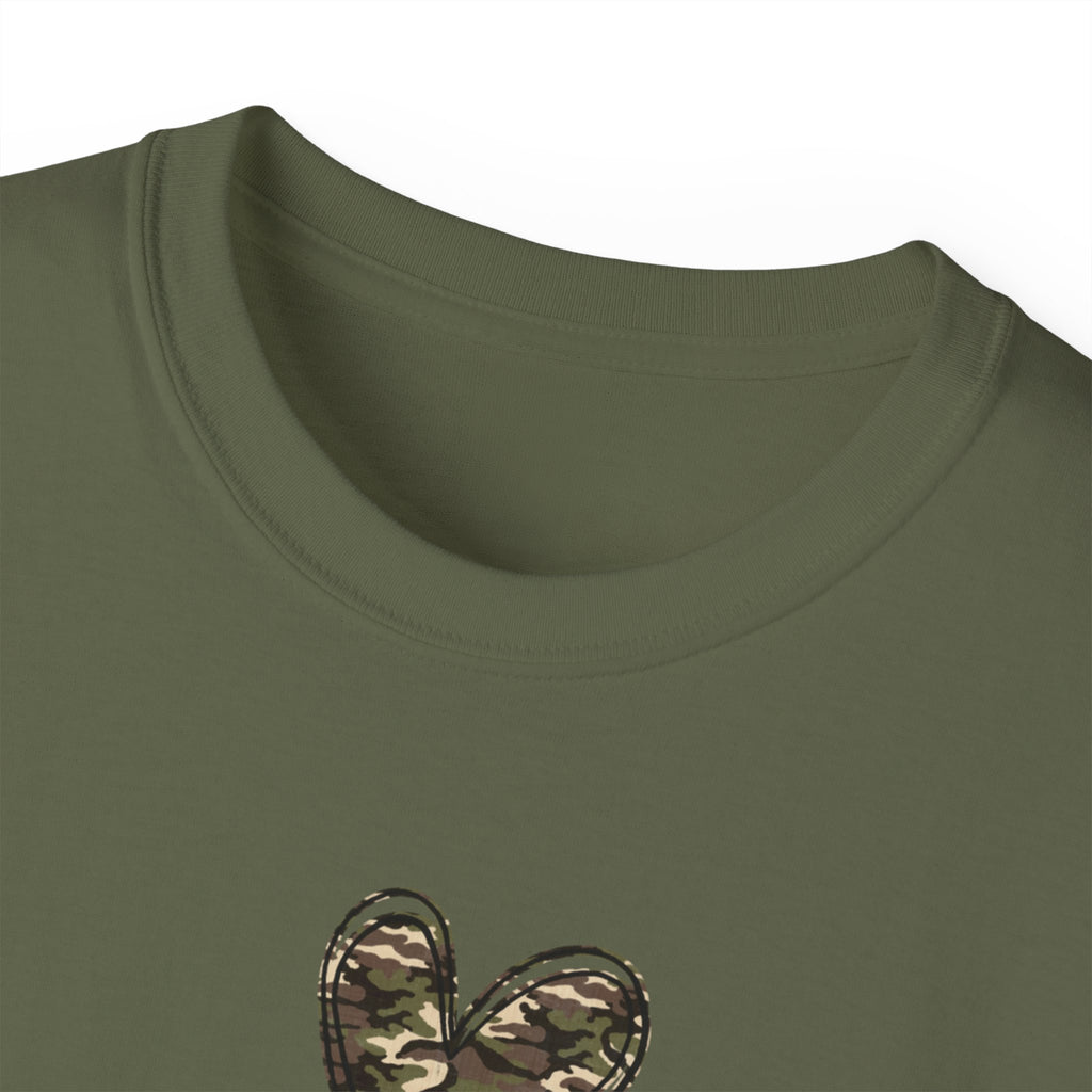 Proud Marine Wife T-Shirt — Camouflage Heart & Marine Family Tee