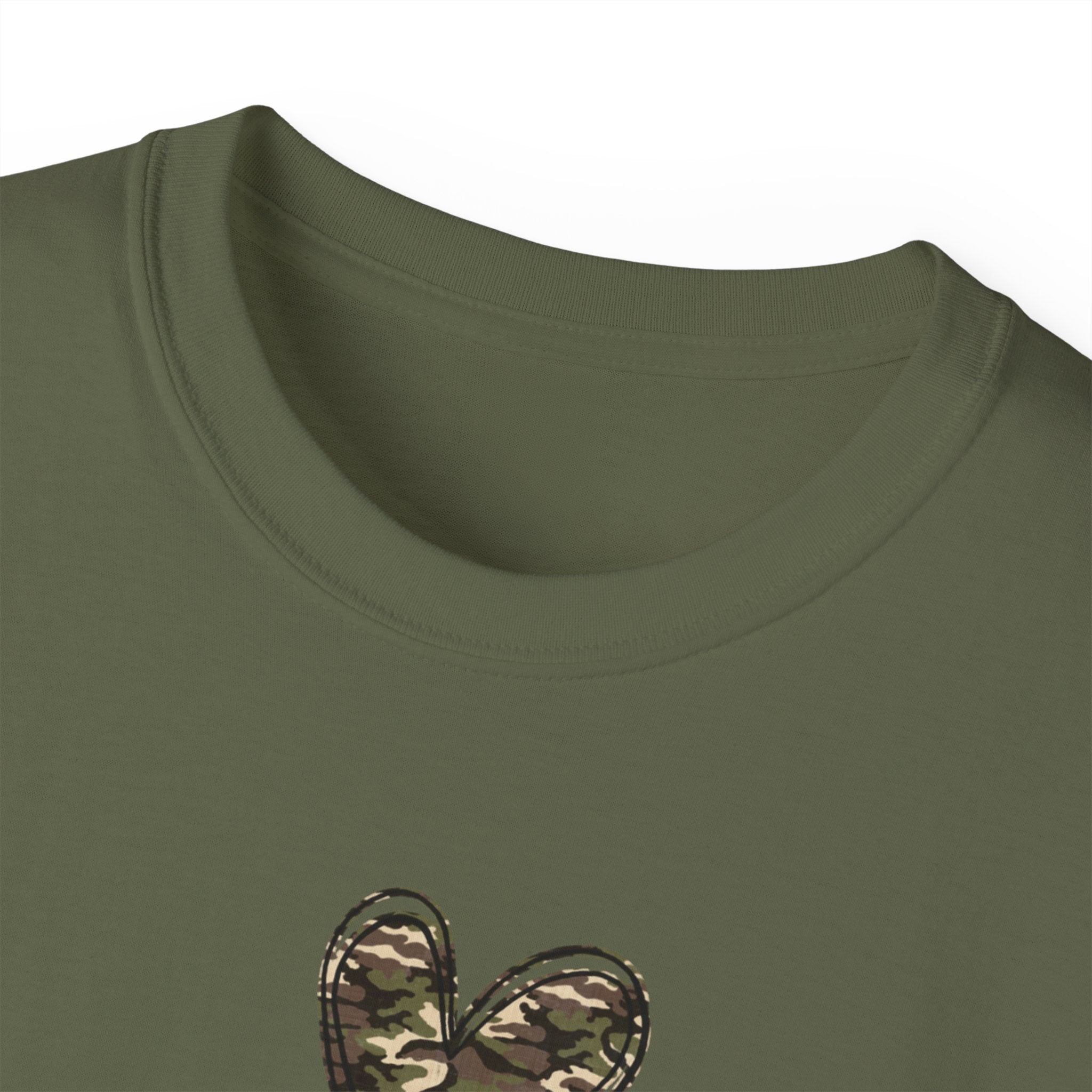 Proud Marine Wife T-Shirt — Camouflage Heart & Marine Family Tee