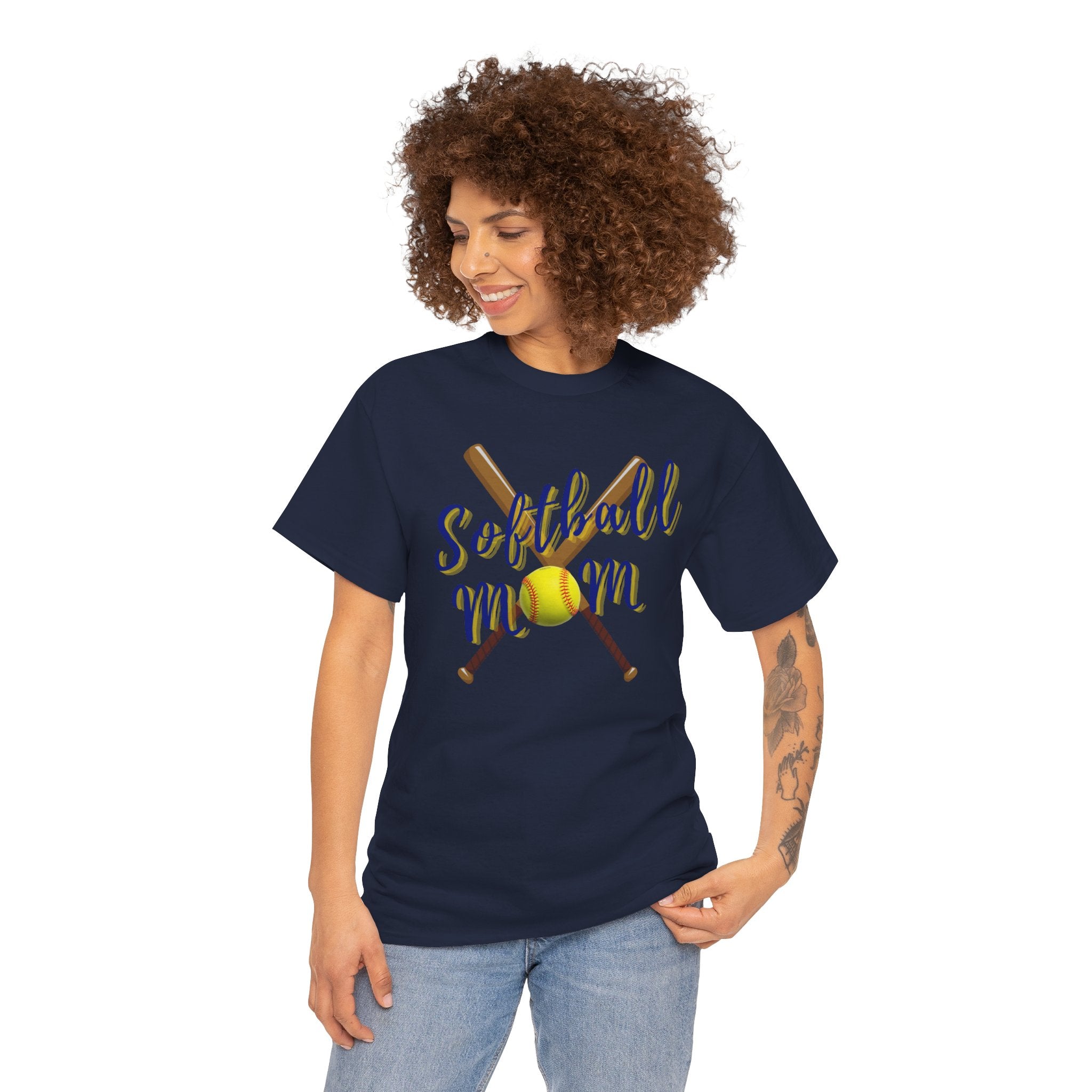 Softball Mom T-Shirt — Bat & Ball Graphic Tee