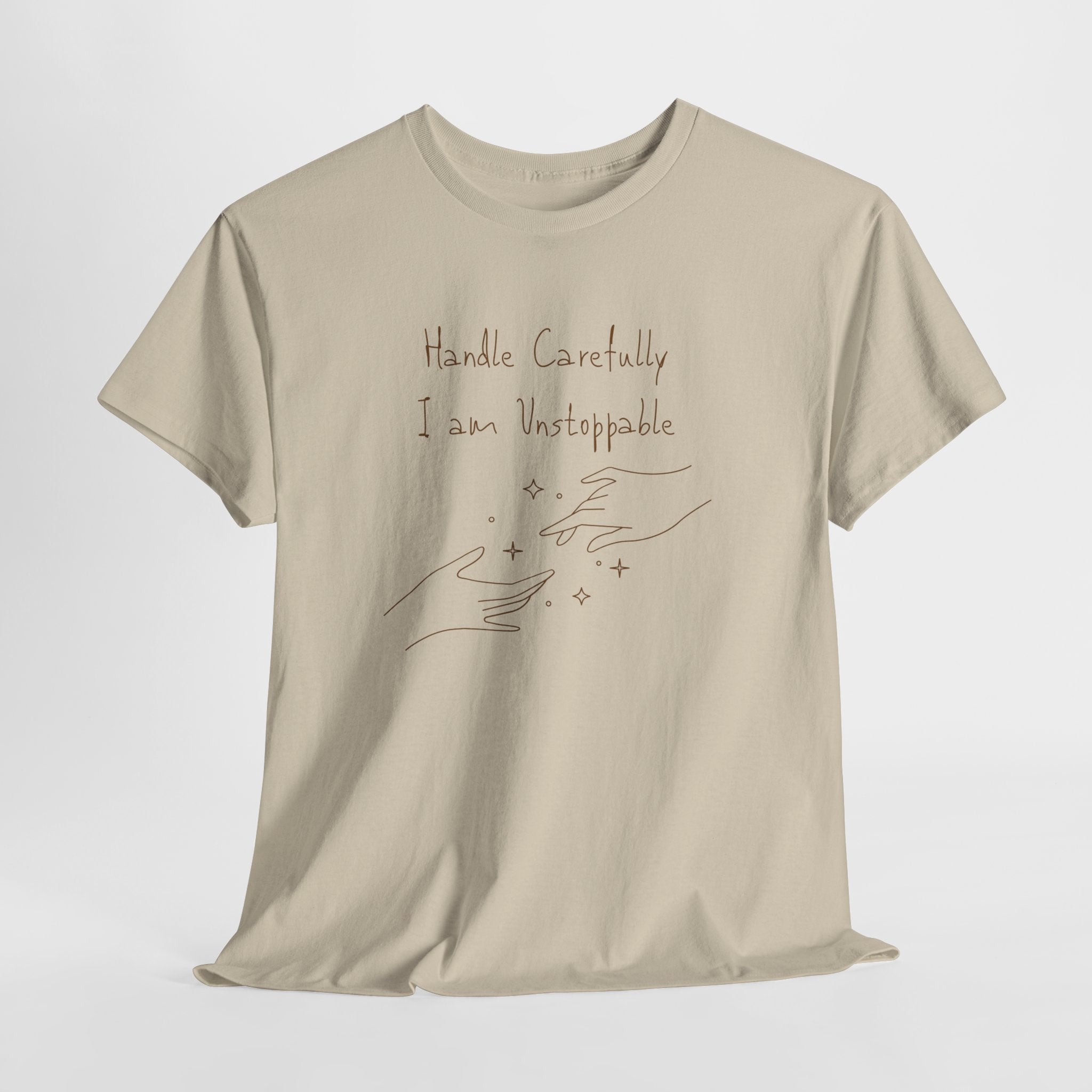 Vulnerable Hearts Tee – "Handle Carefully I am Unstoppable" Minimalist Graphic T-Shirt
