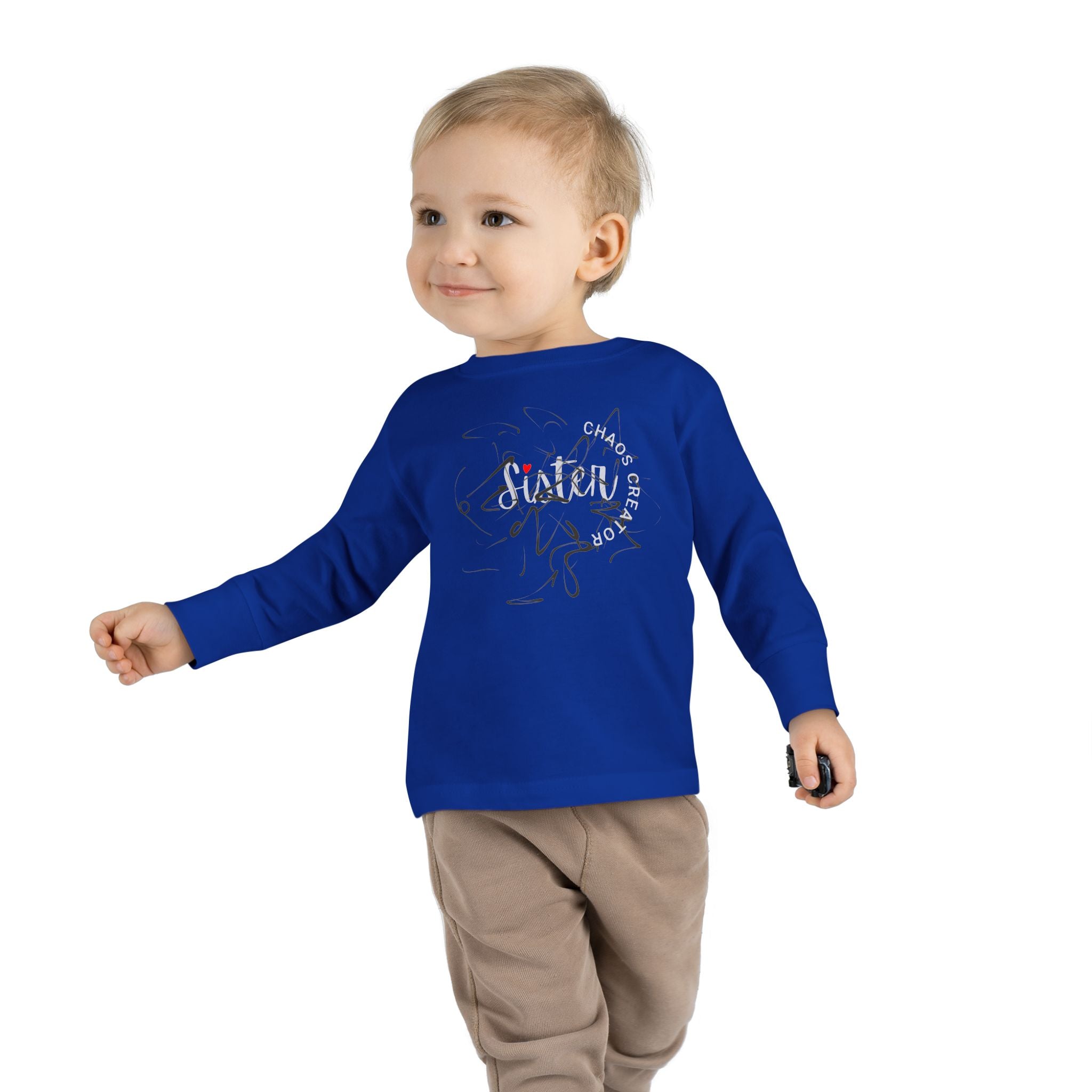 Toddler Long Sleeve Tee — 'Sister Chaos Creator' Toddler Shirt